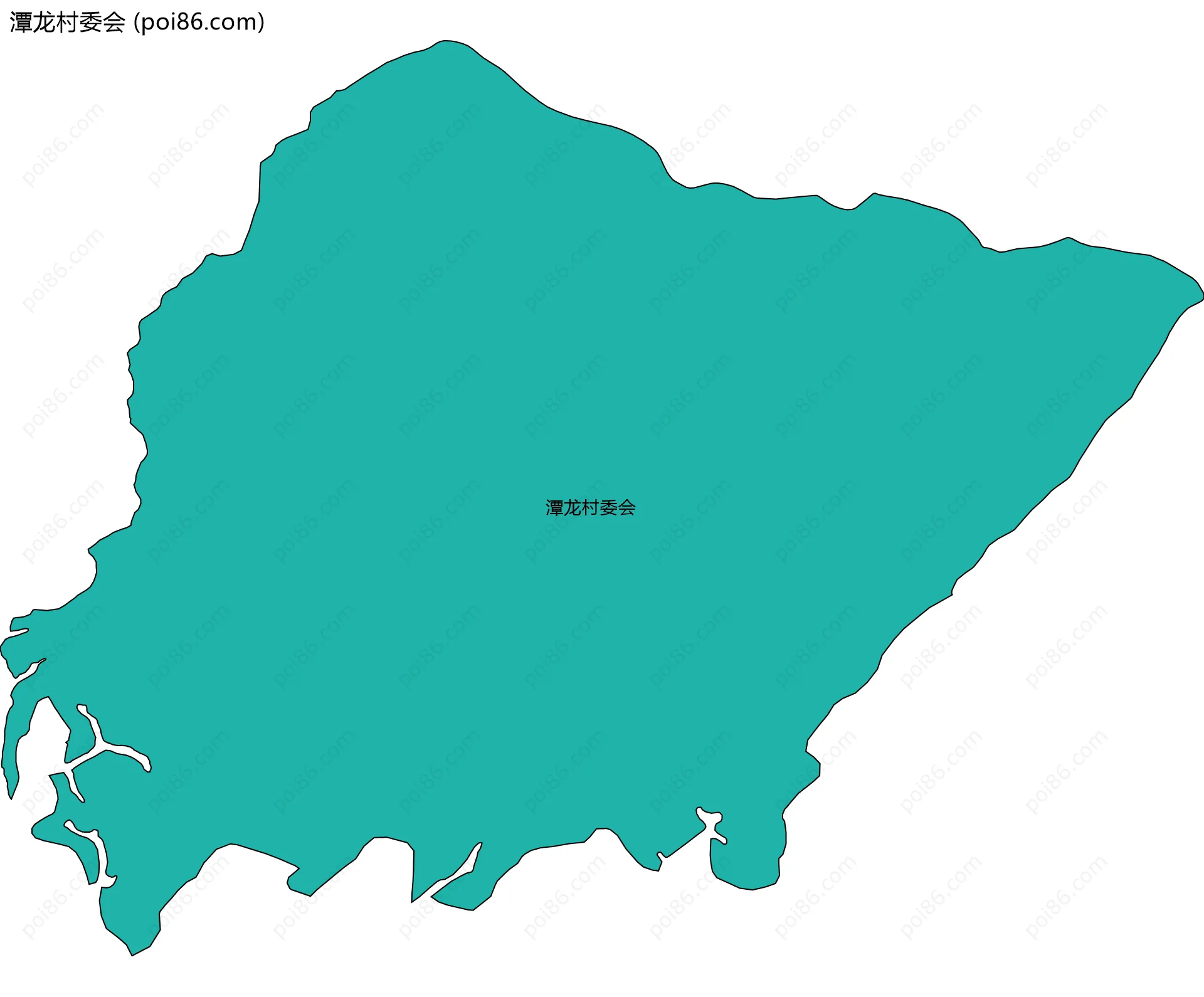 潭龙村委会边界地图