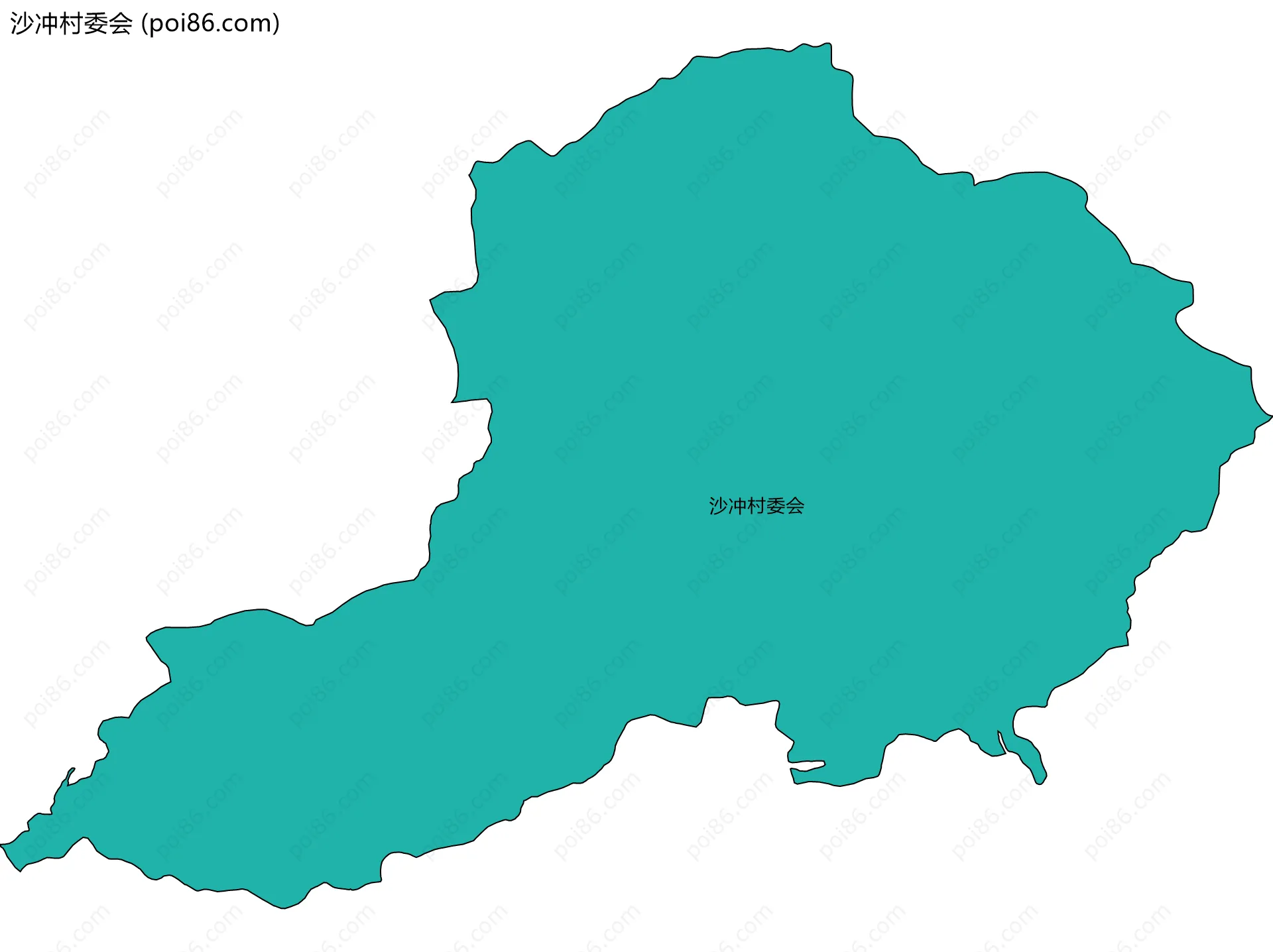 沙冲村委会边界地图