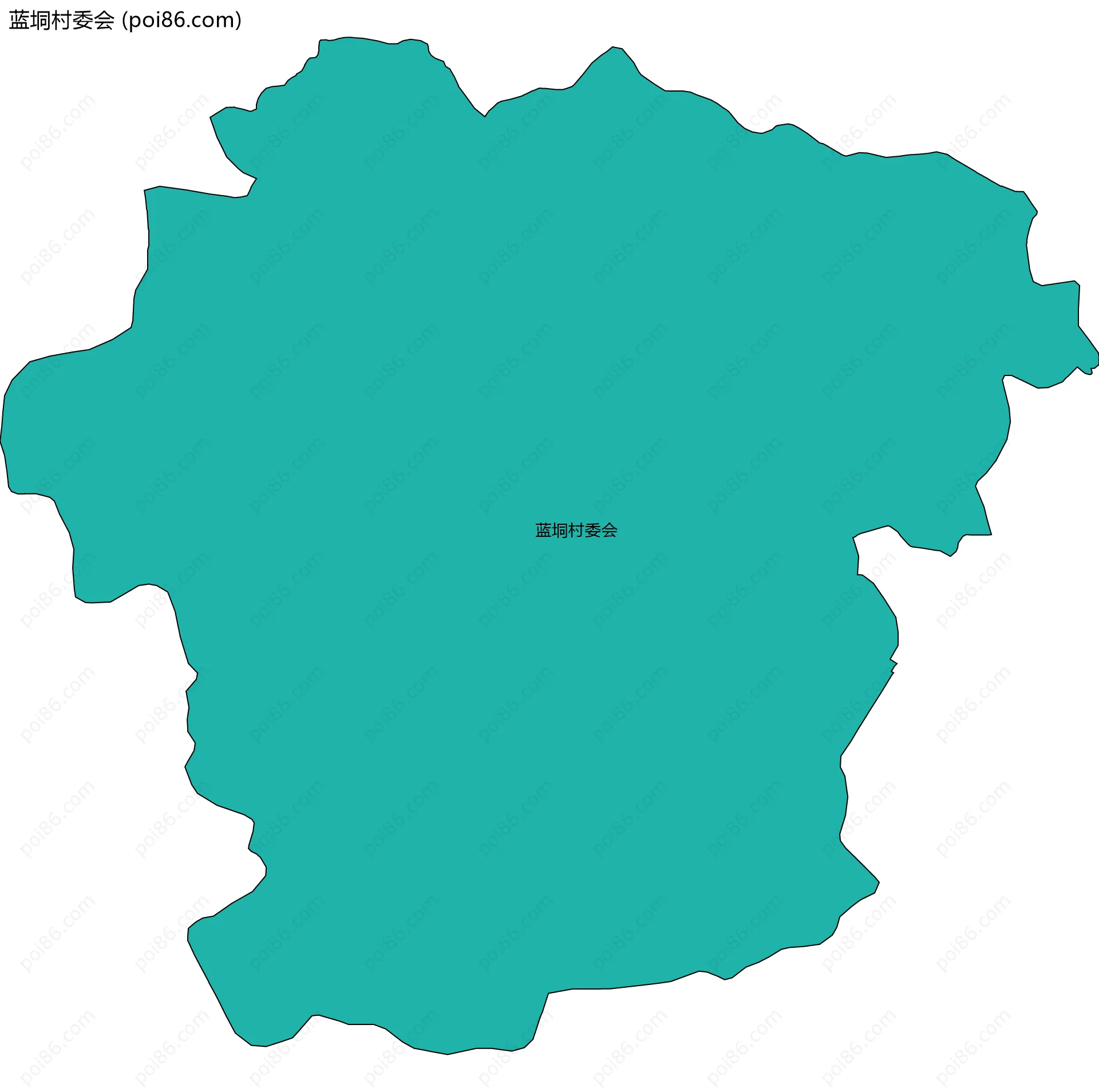 蓝垌村委会边界地图