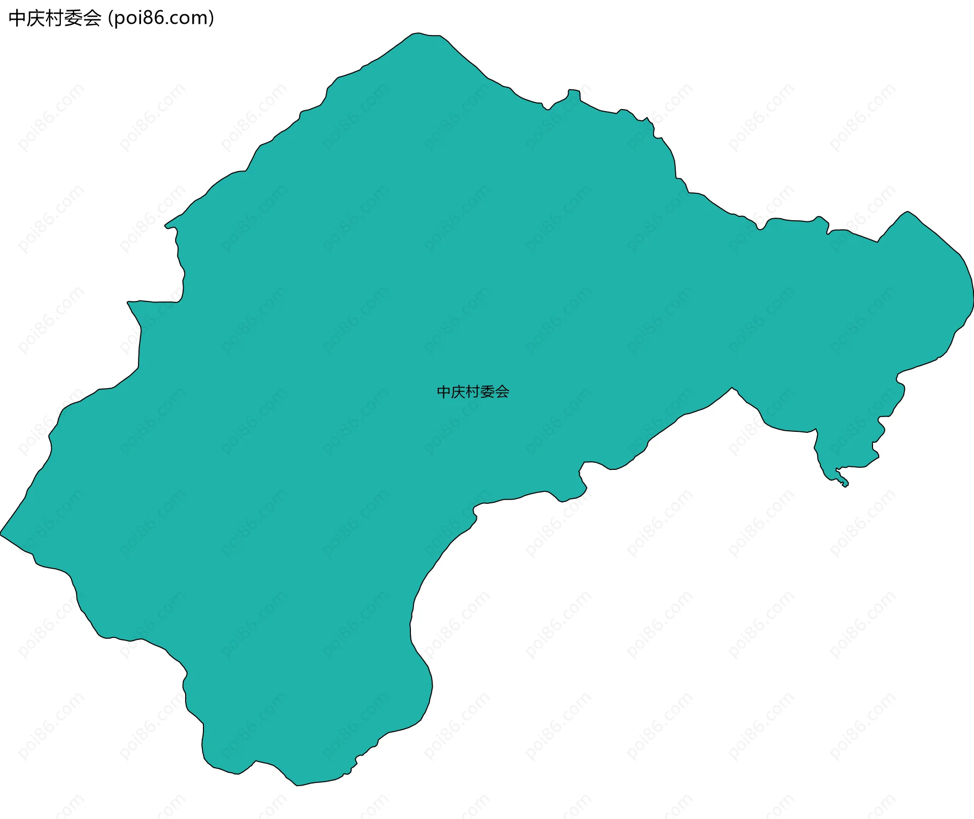 中庆村委会边界地图