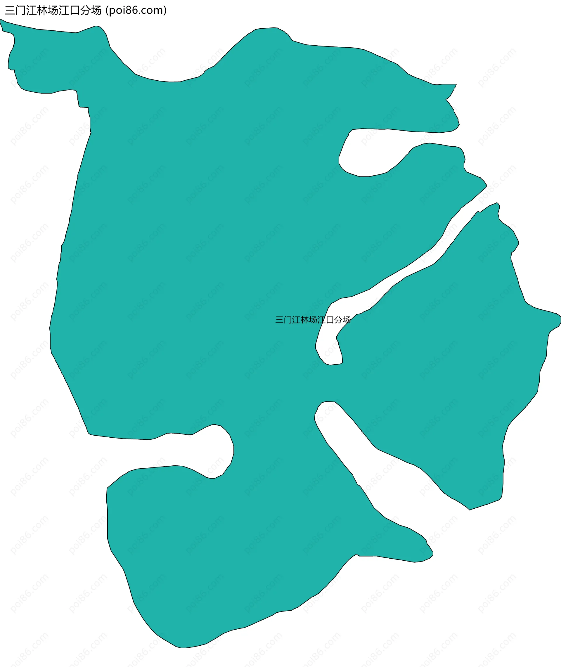 三门江林场江口分场边界地图