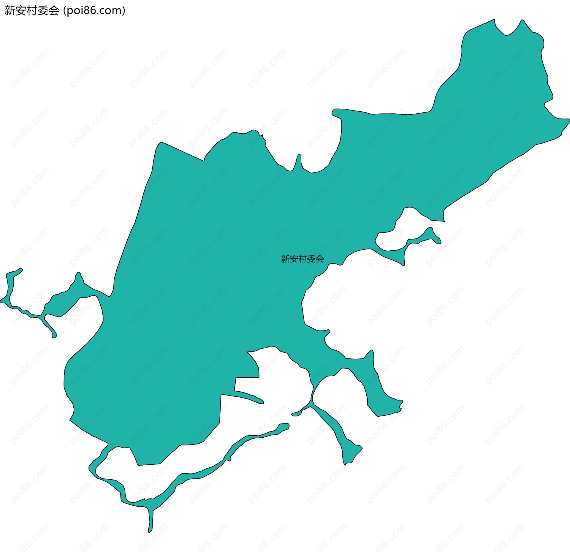 新安村委会边界地图