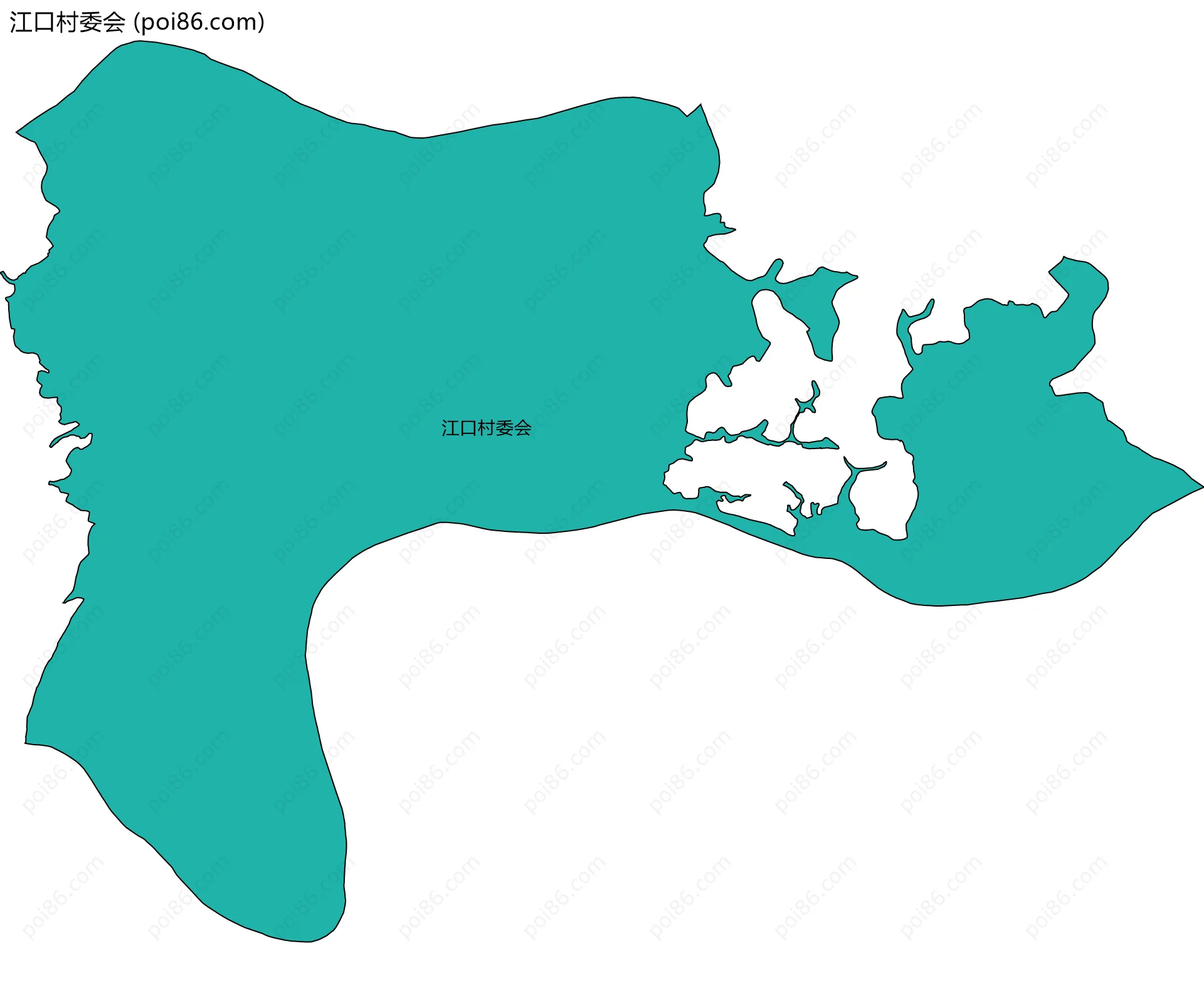 江口村委会边界地图