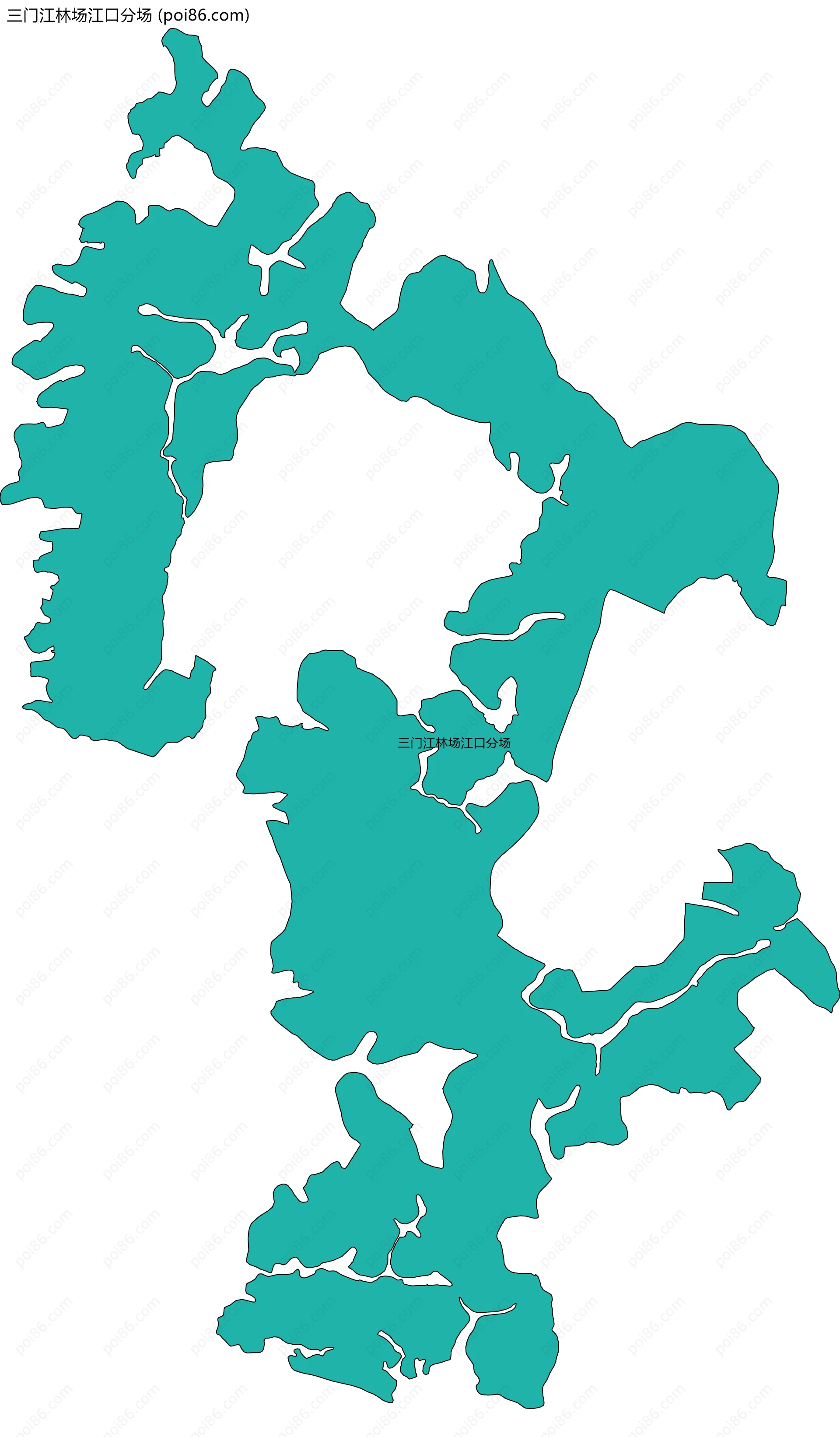 三门江林场江口分场边界地图