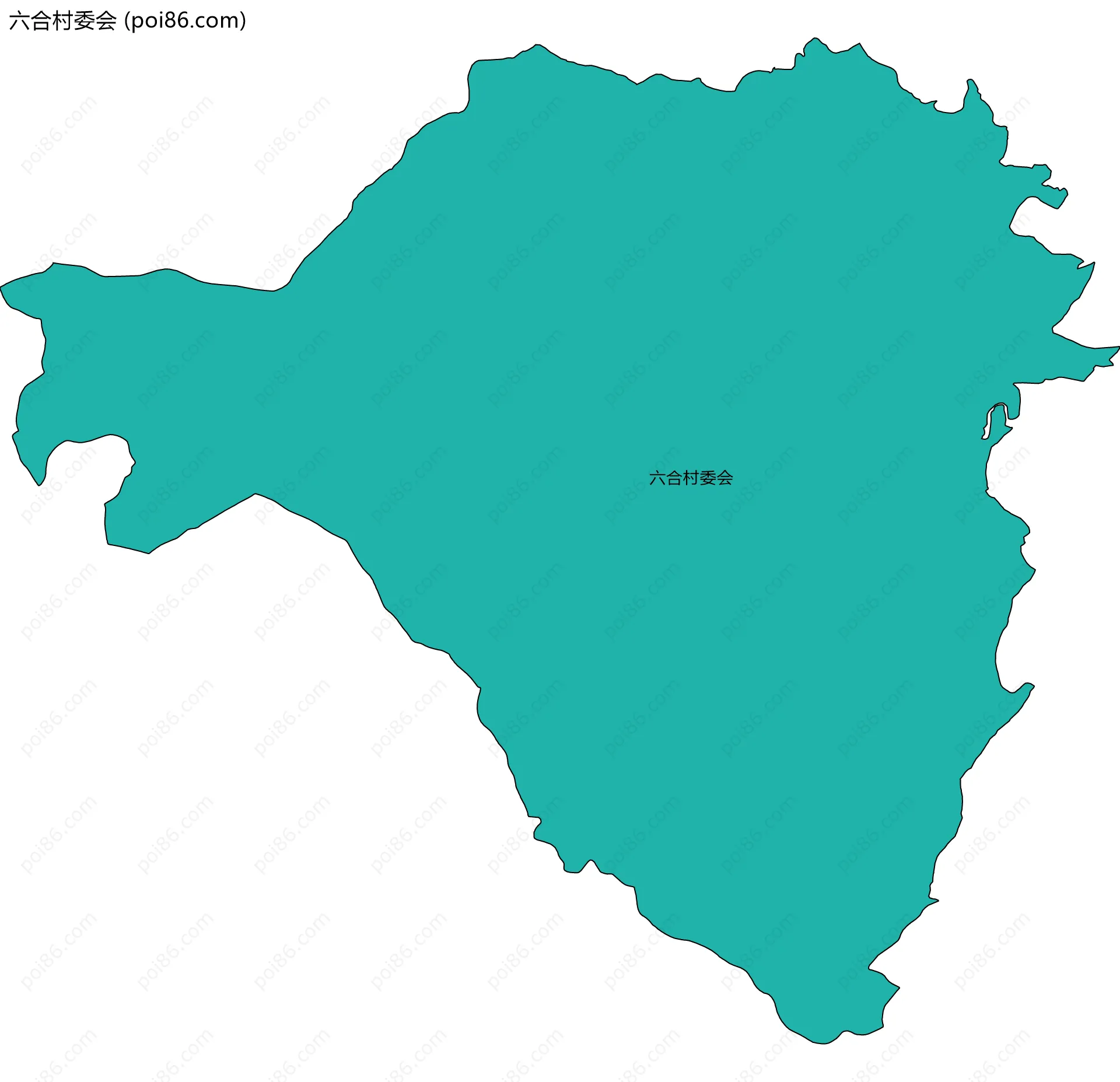 六合村委会边界地图