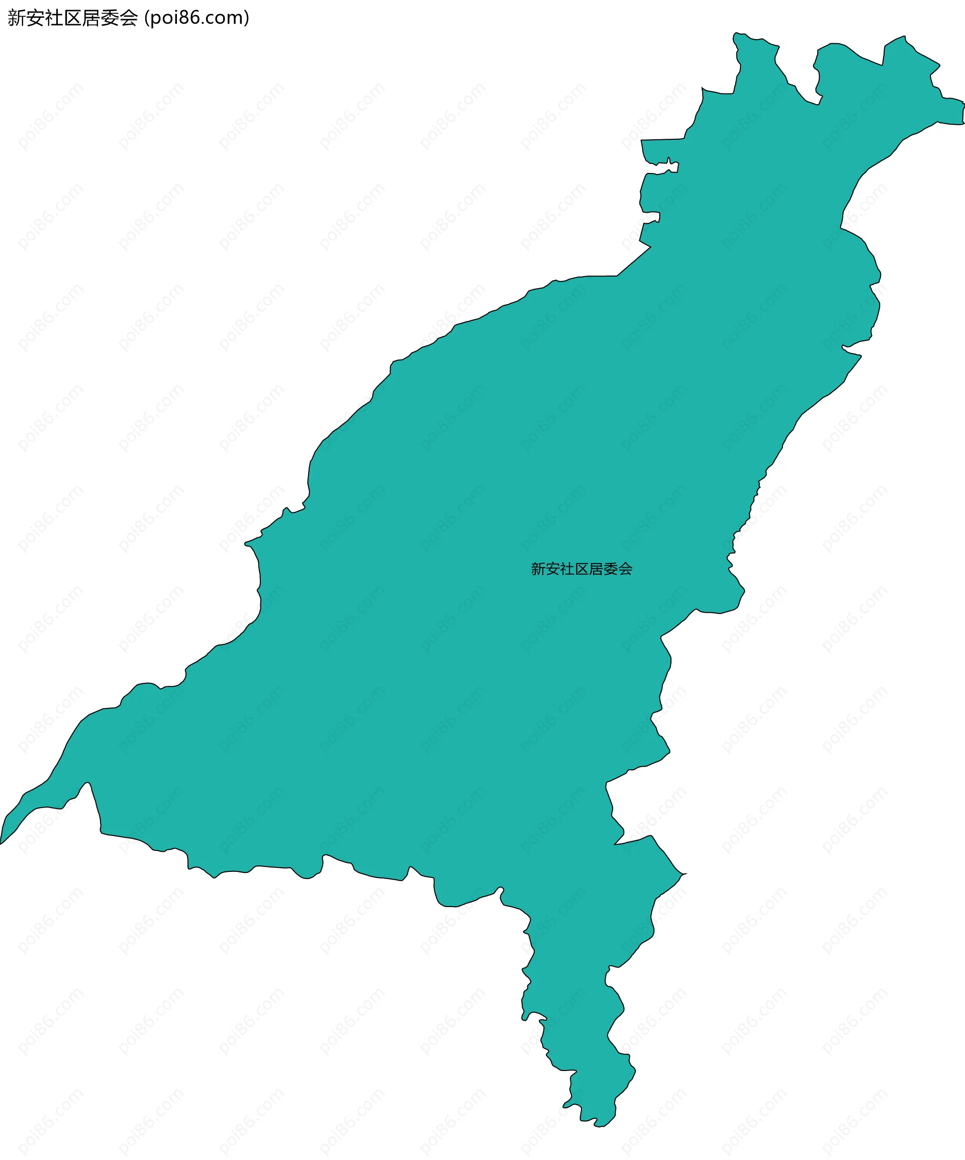 新安社区居委会边界地图