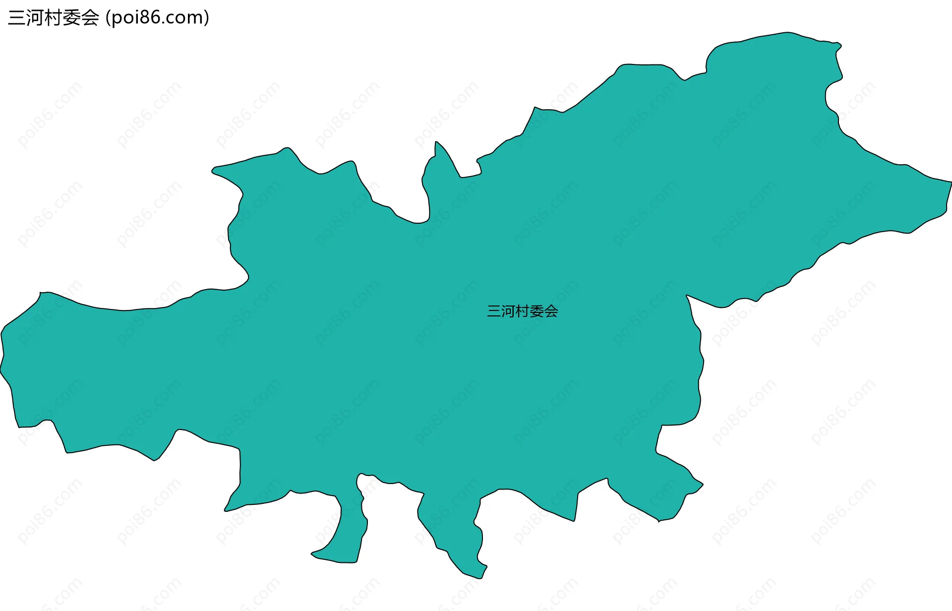 三河村委会边界地图