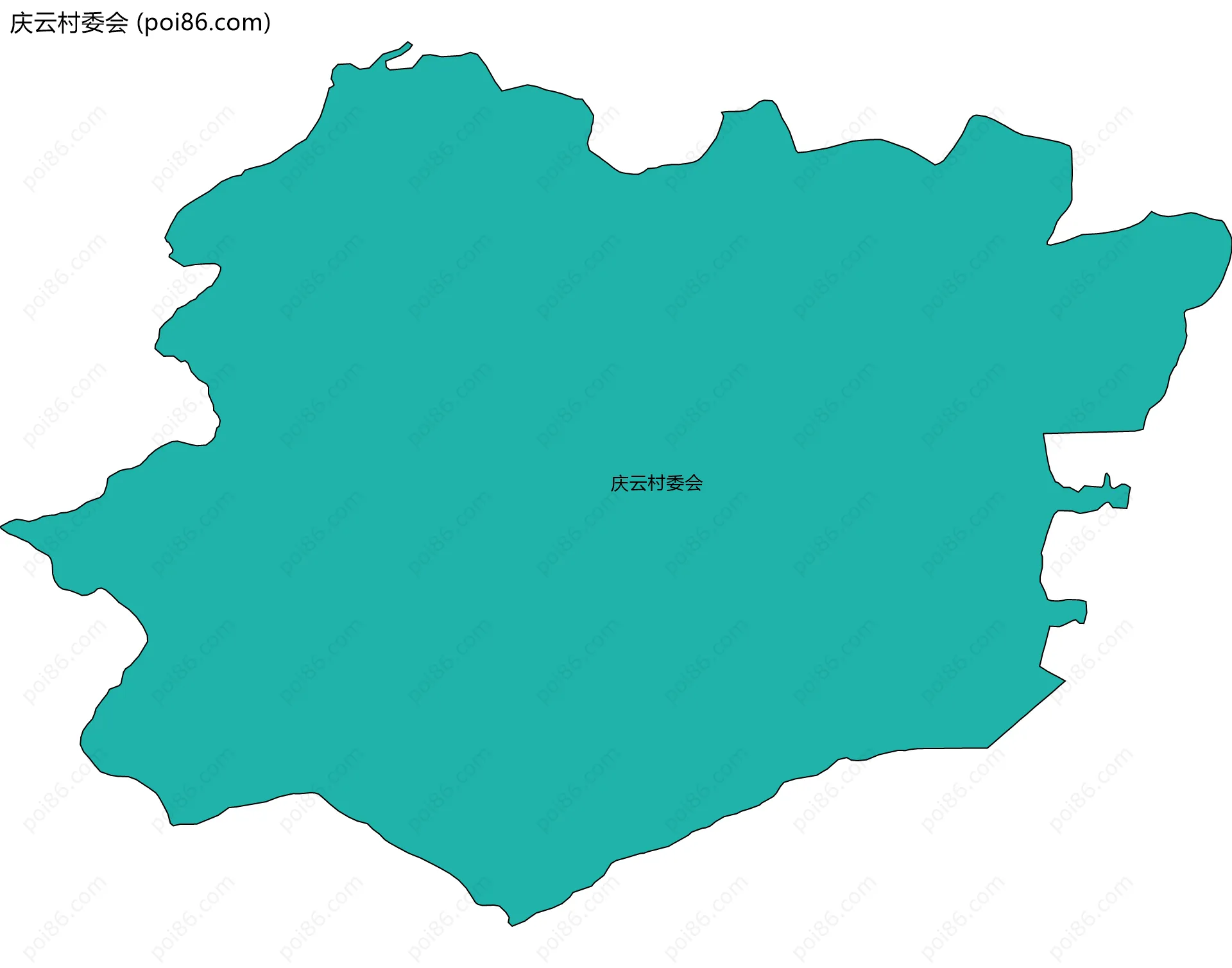 庆云村委会边界地图