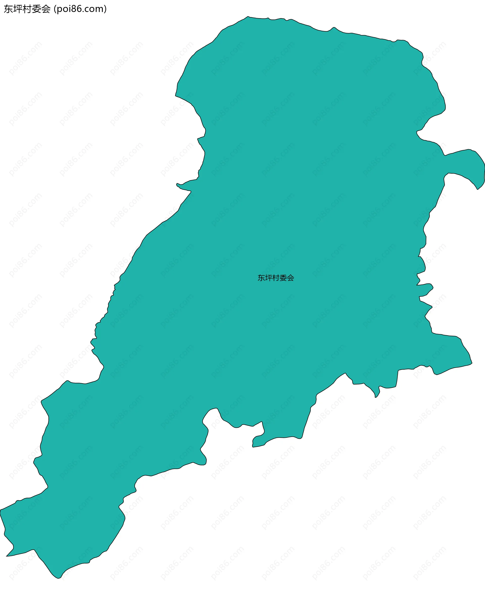 东坪村委会边界地图