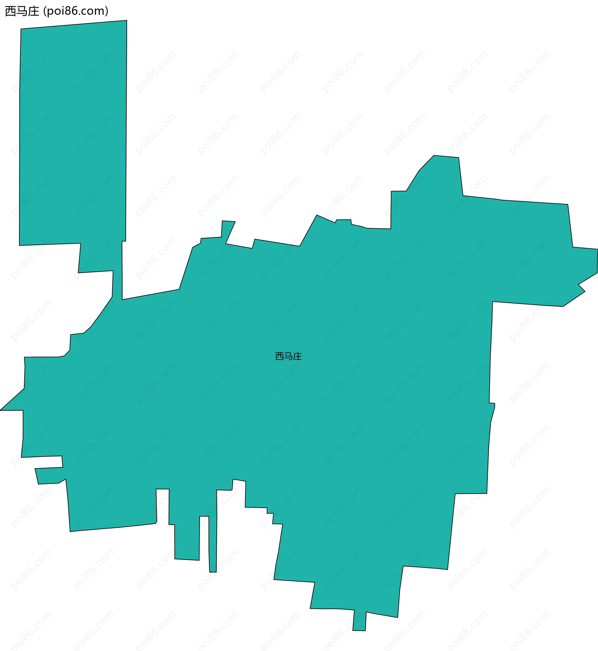 西马庄边界地图