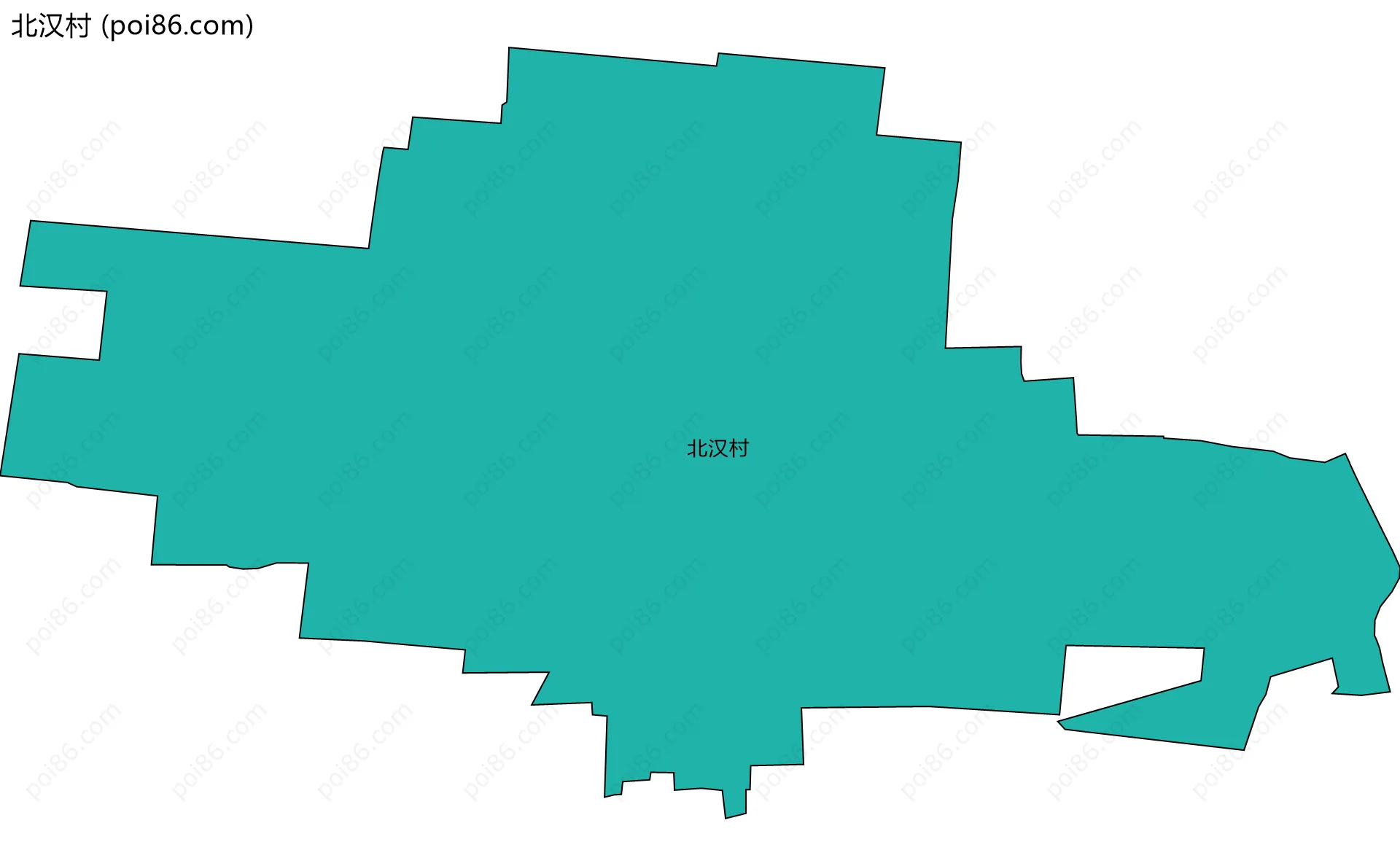 北汉村边界地图