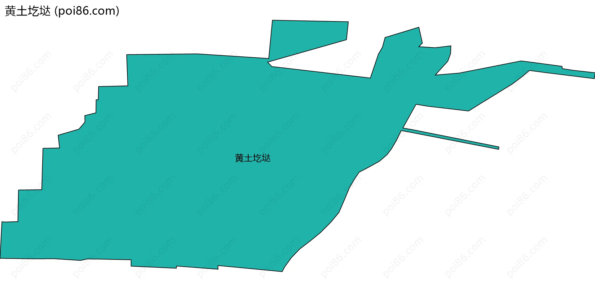 黄土圪垯边界地图