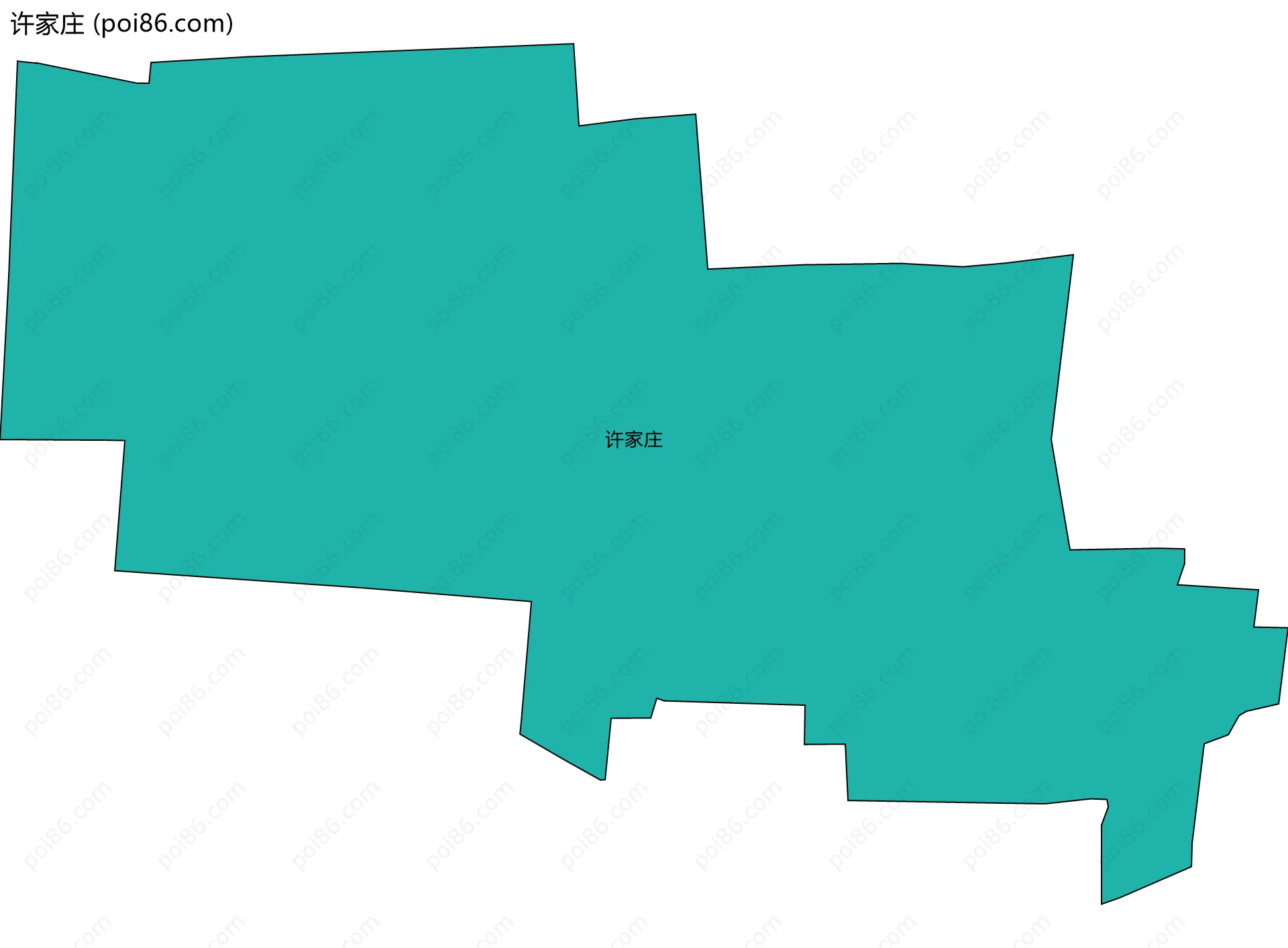 许家庄边界地图