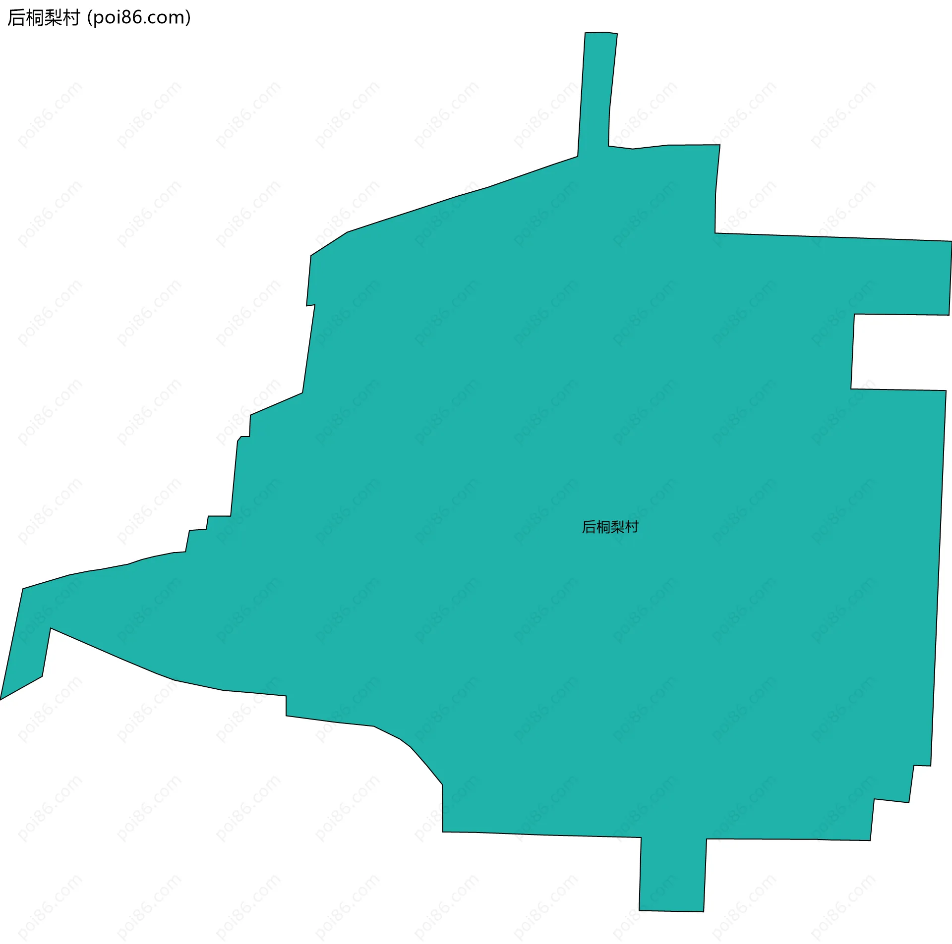 后桐梨村边界地图