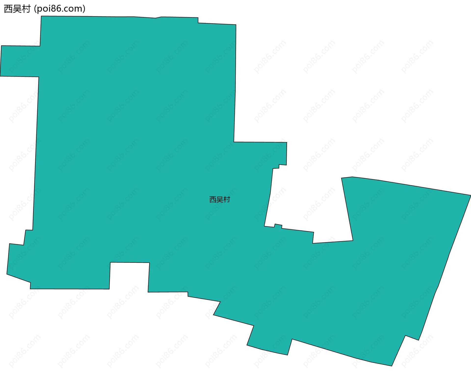 西吴村边界地图
