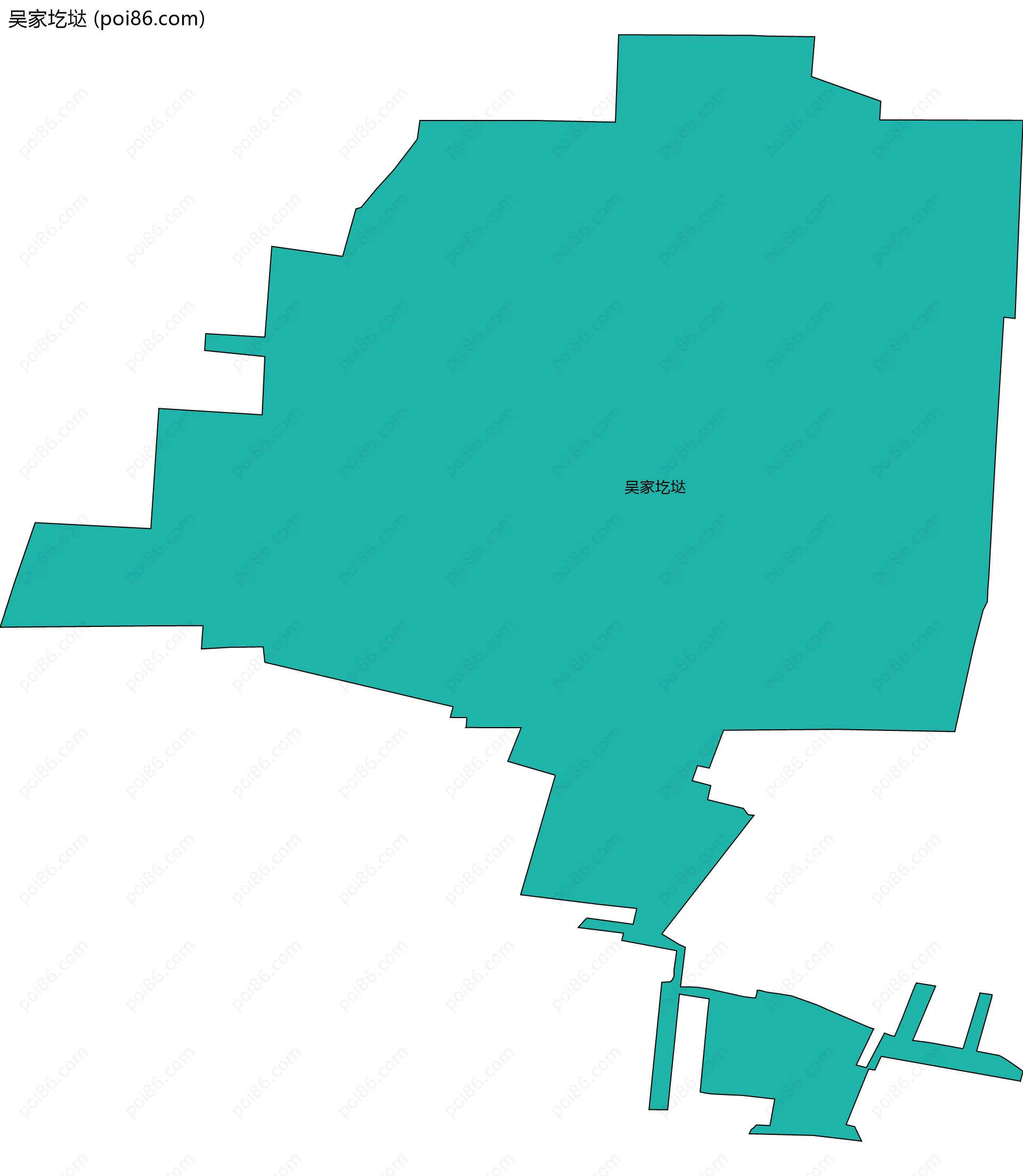 吴家圪垯边界地图