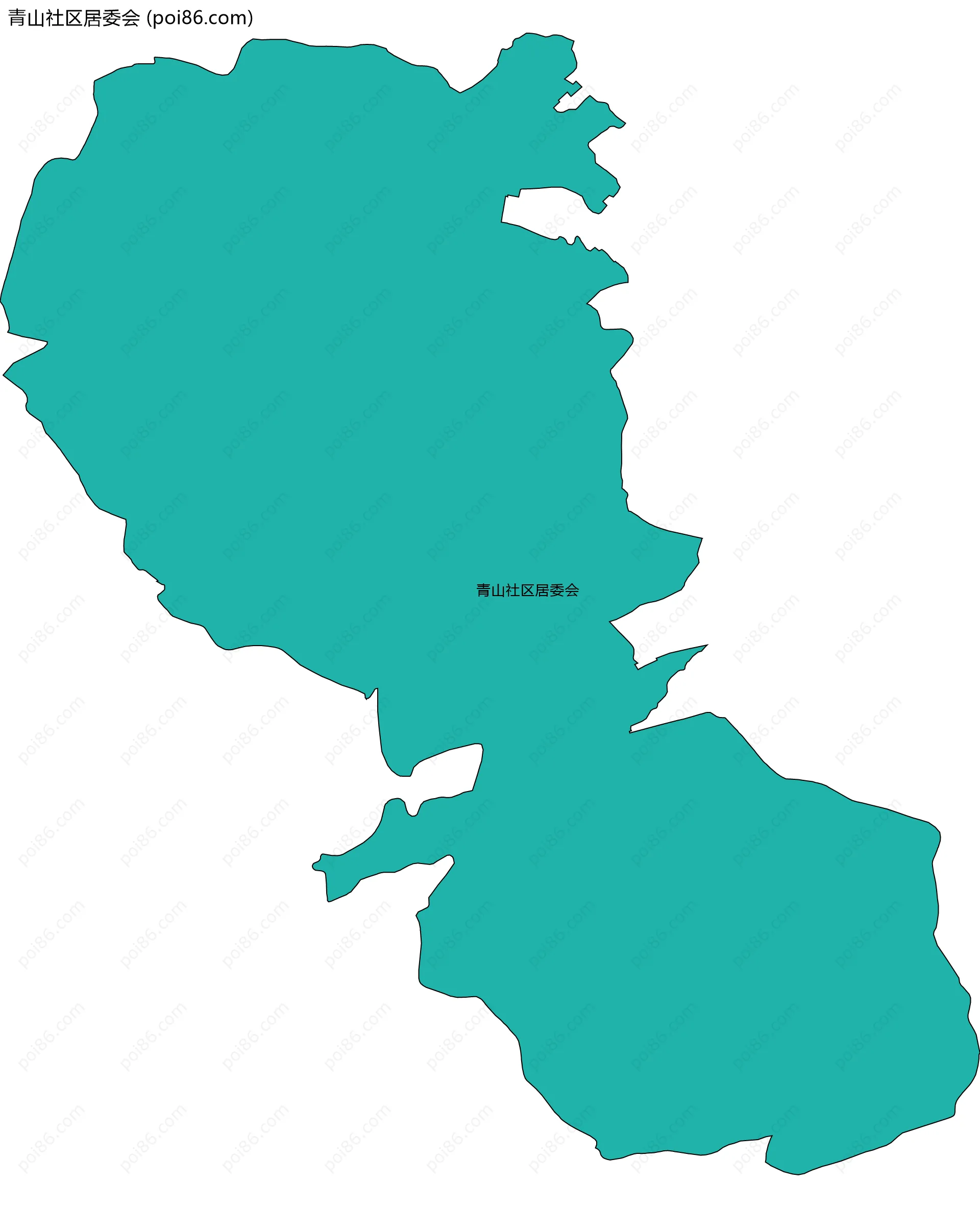 青山社区居委会边界地图