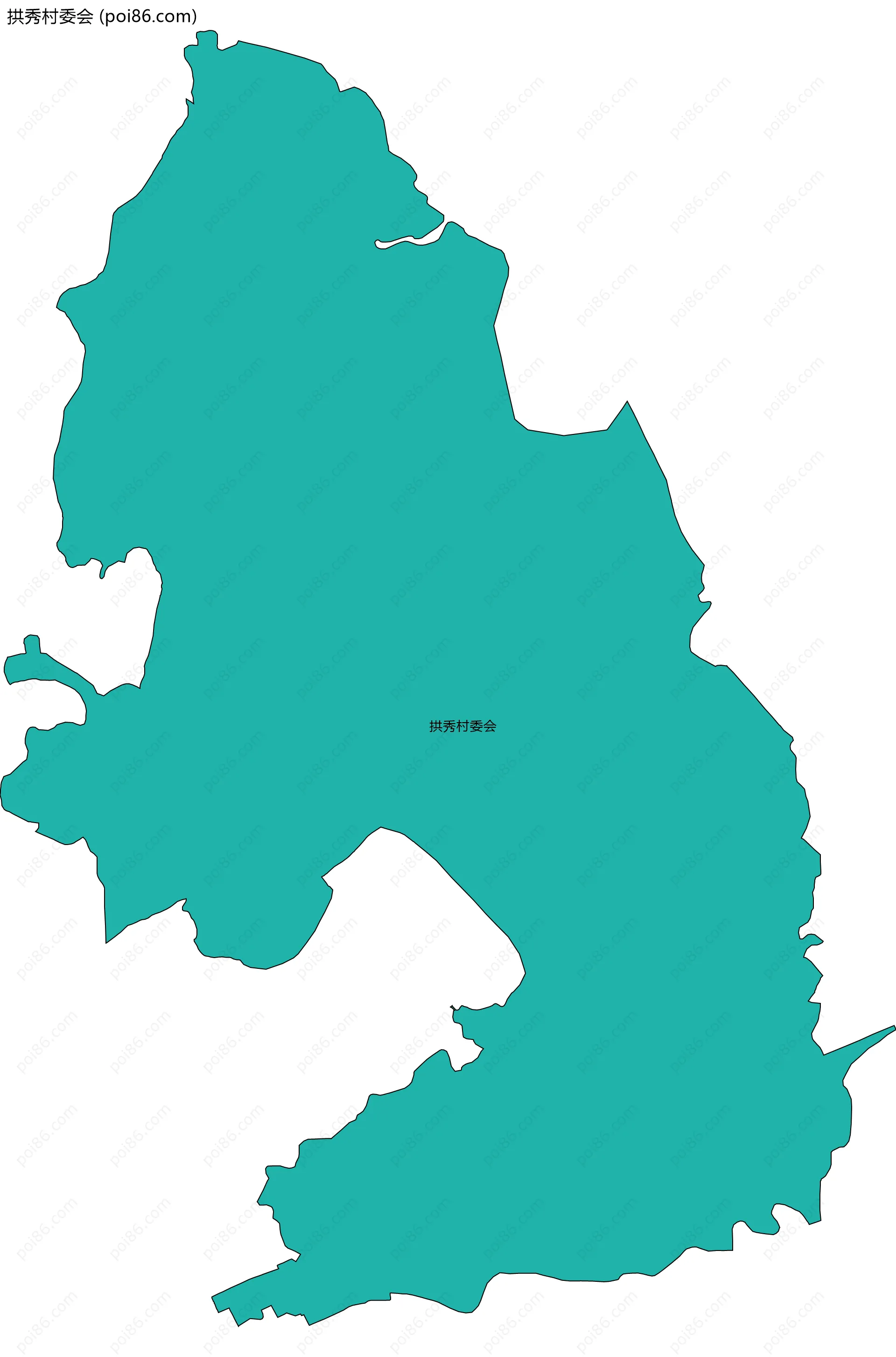 拱秀村委会边界地图