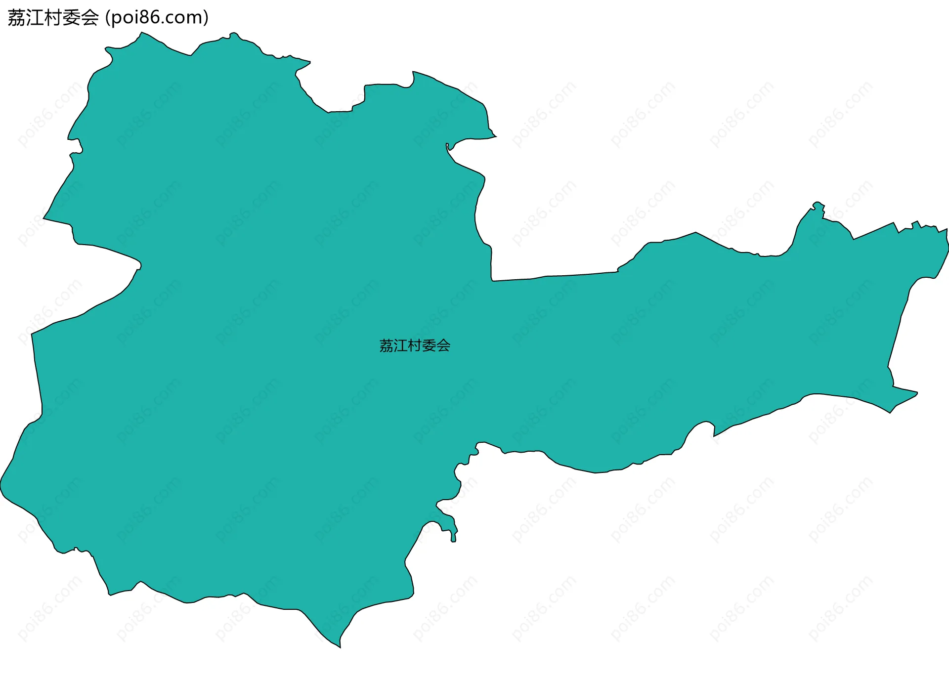 荔江村委会边界地图