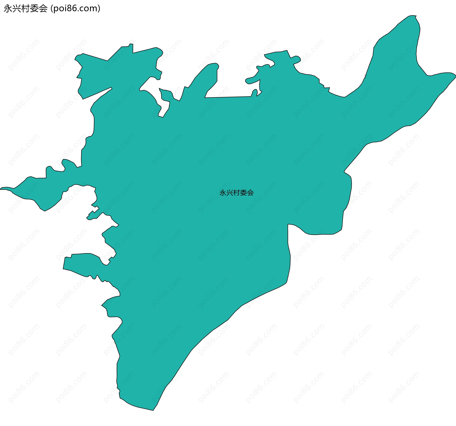 永兴村委会边界地图