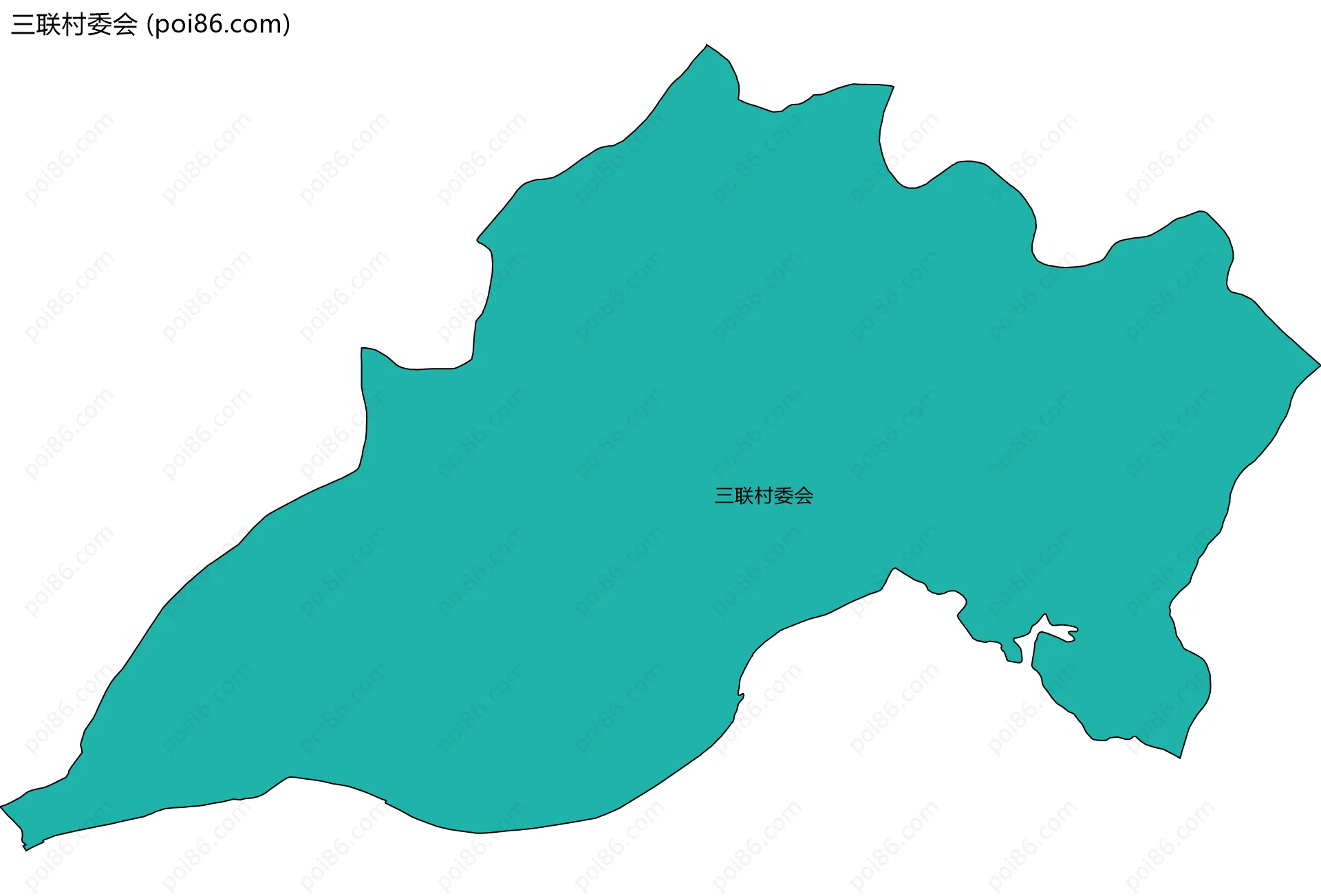 三联村委会边界地图