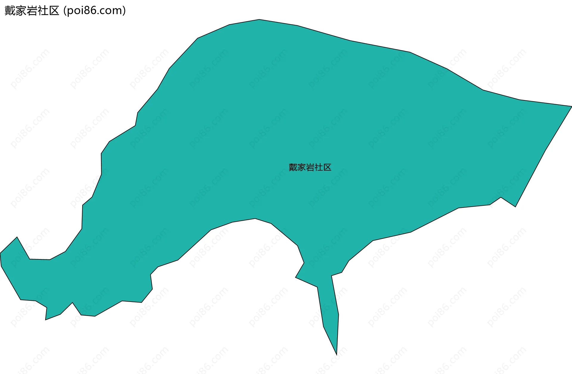 戴家岩社区边界地图