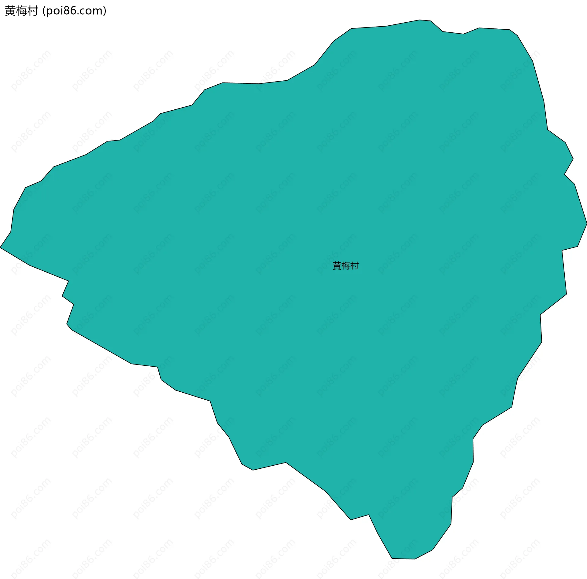 黄梅村边界地图