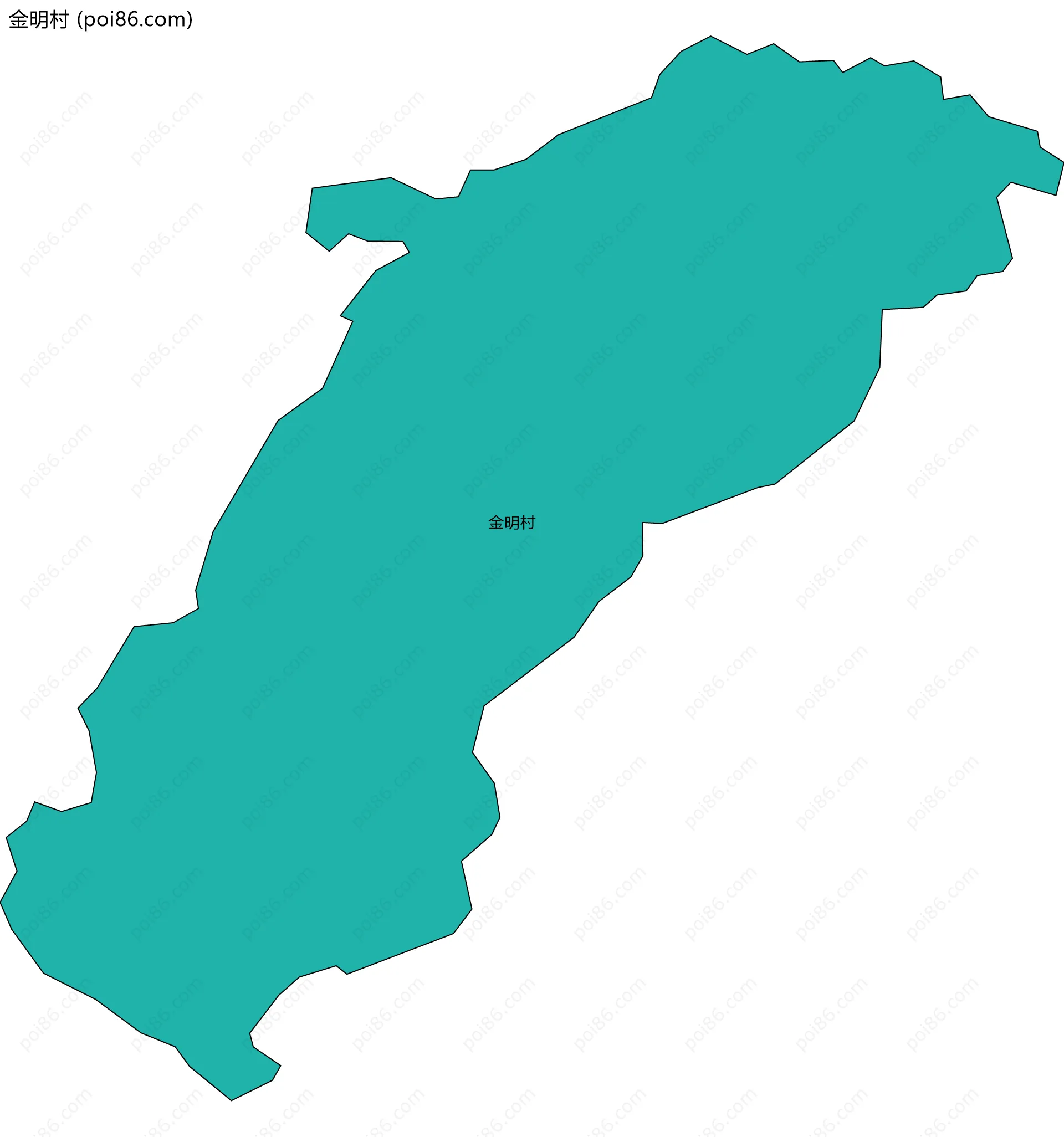 金明村边界地图