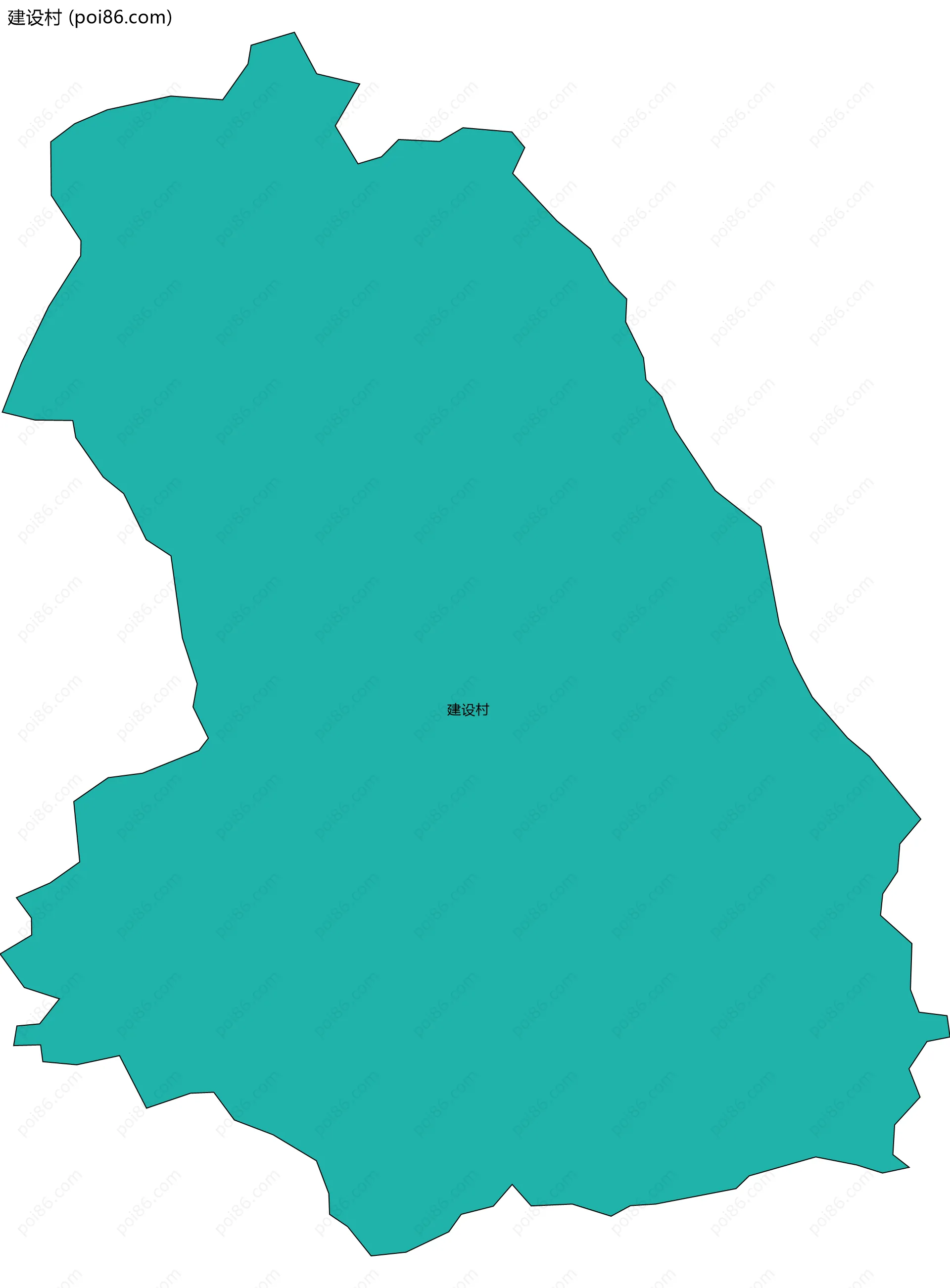 建设村边界地图