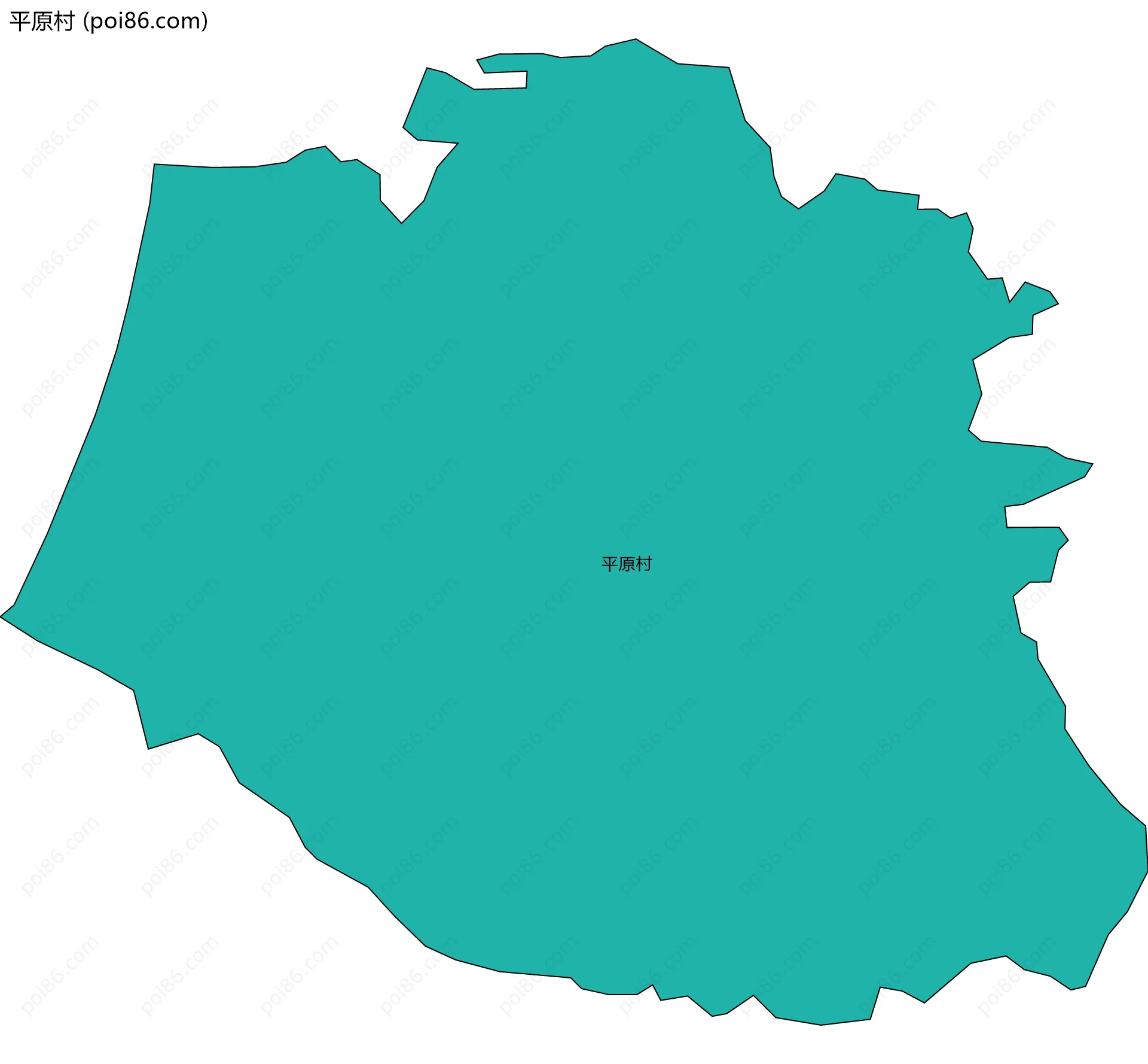 平原村边界地图