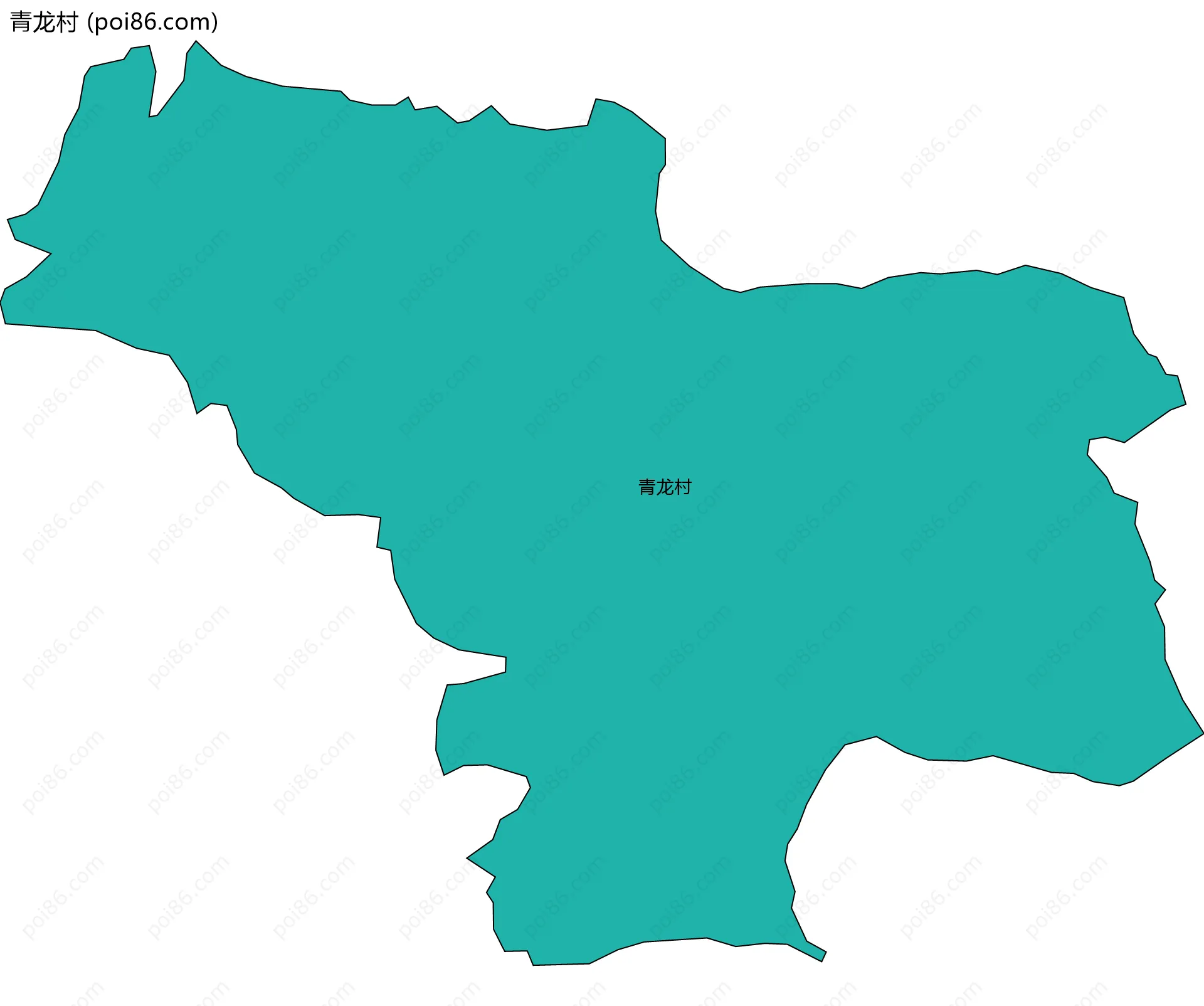青龙村边界地图