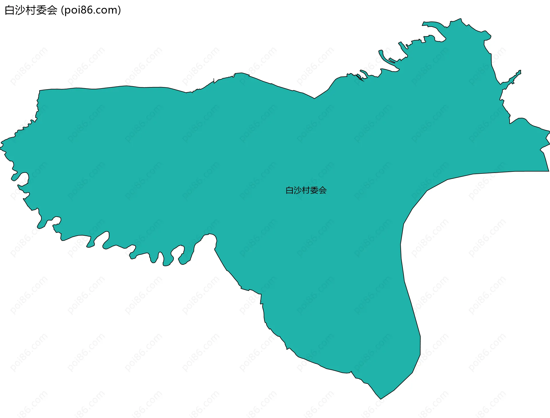 白沙村委会边界地图
