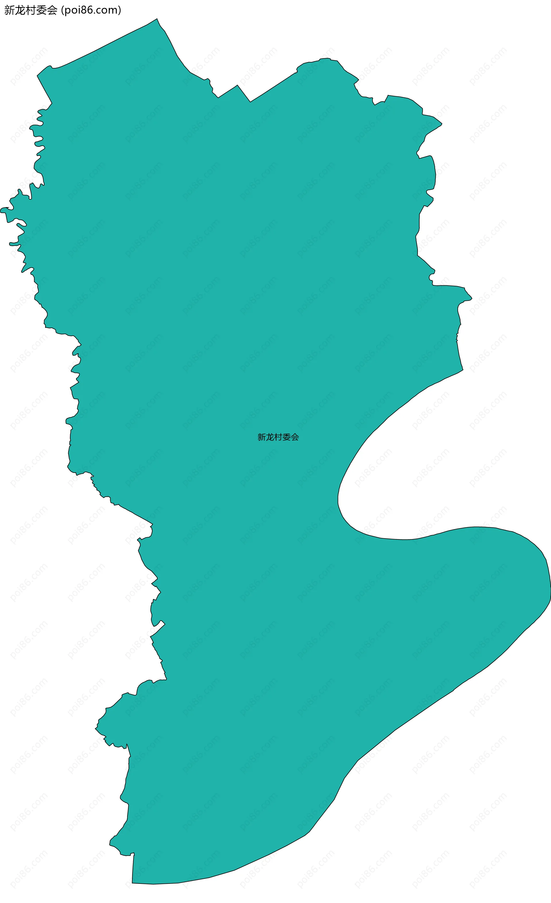 新龙村委会边界地图