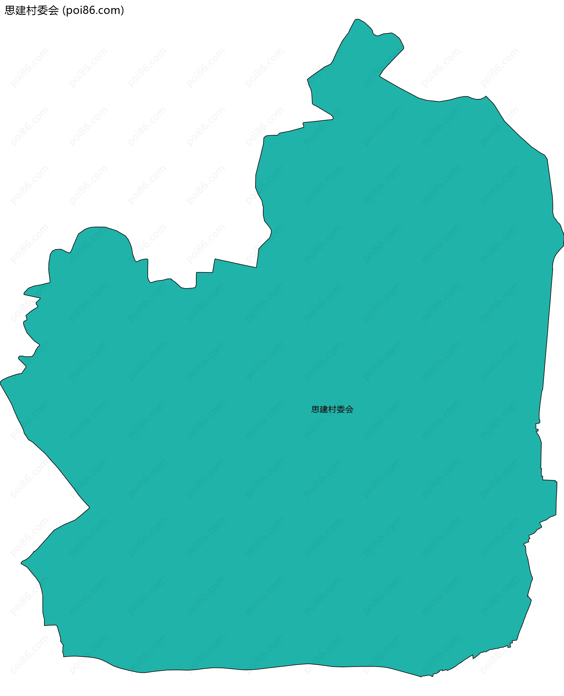 思建村委会边界地图