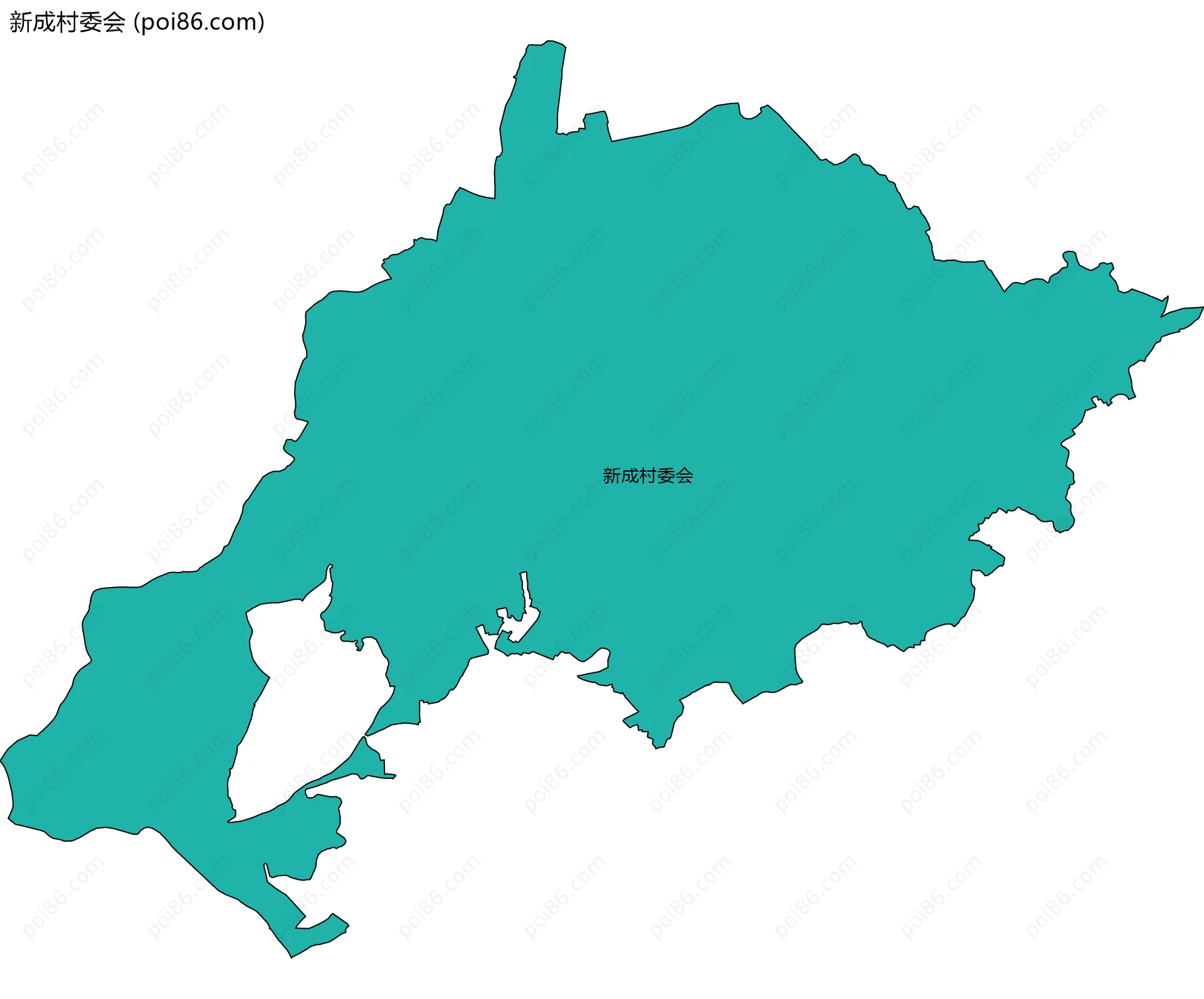 新成村委会边界地图