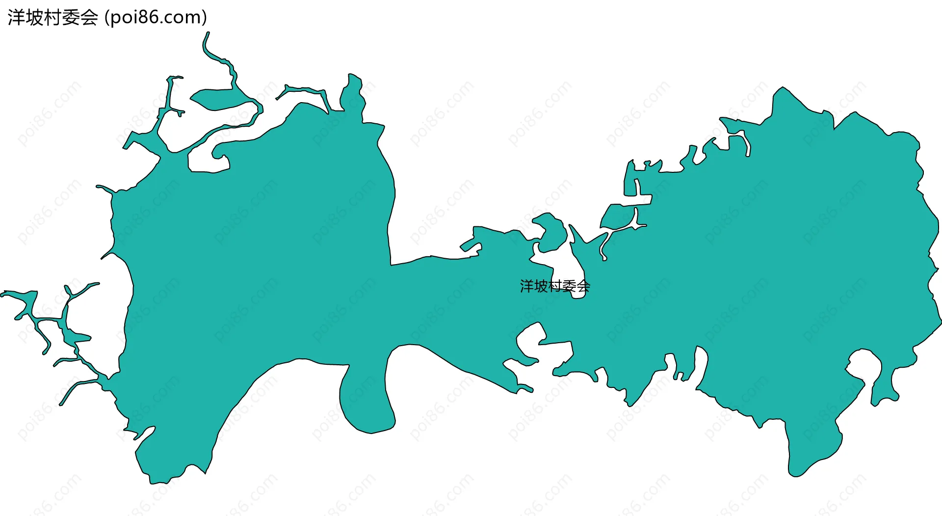 洋坡村委会边界地图