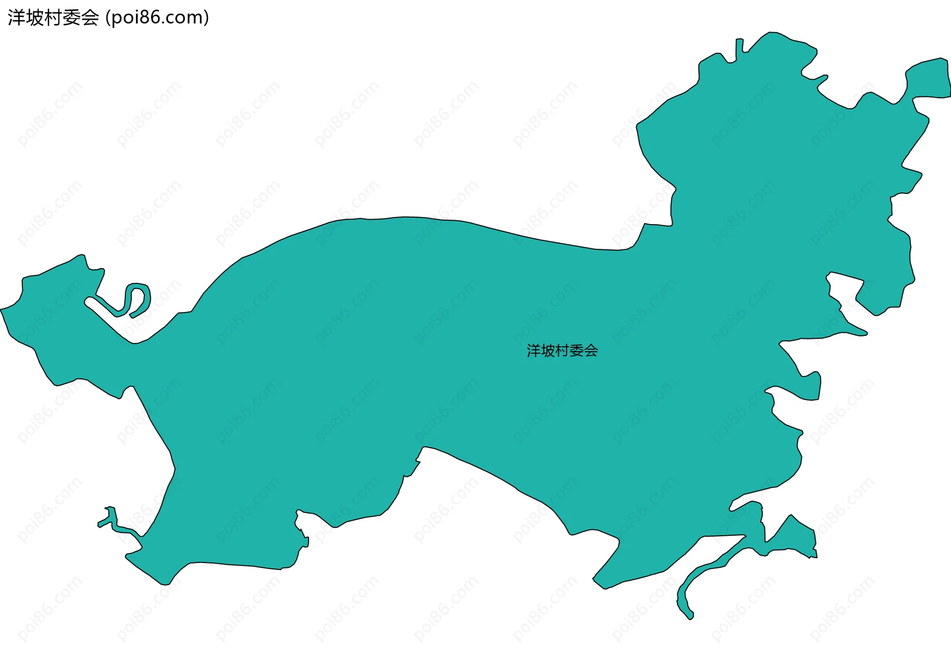 洋坡村委会边界地图