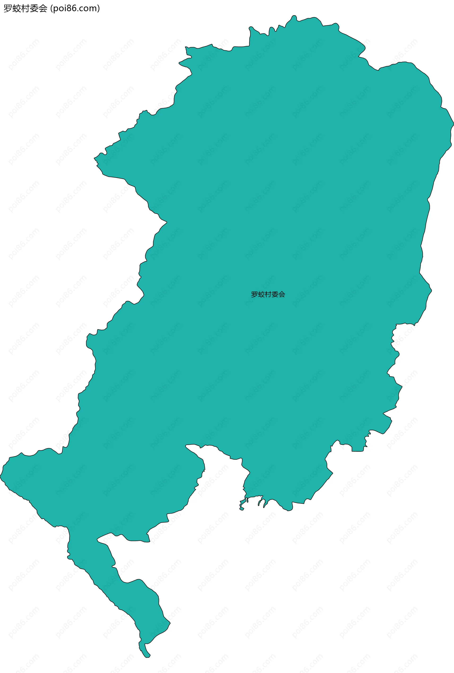 罗蛟村委会边界地图