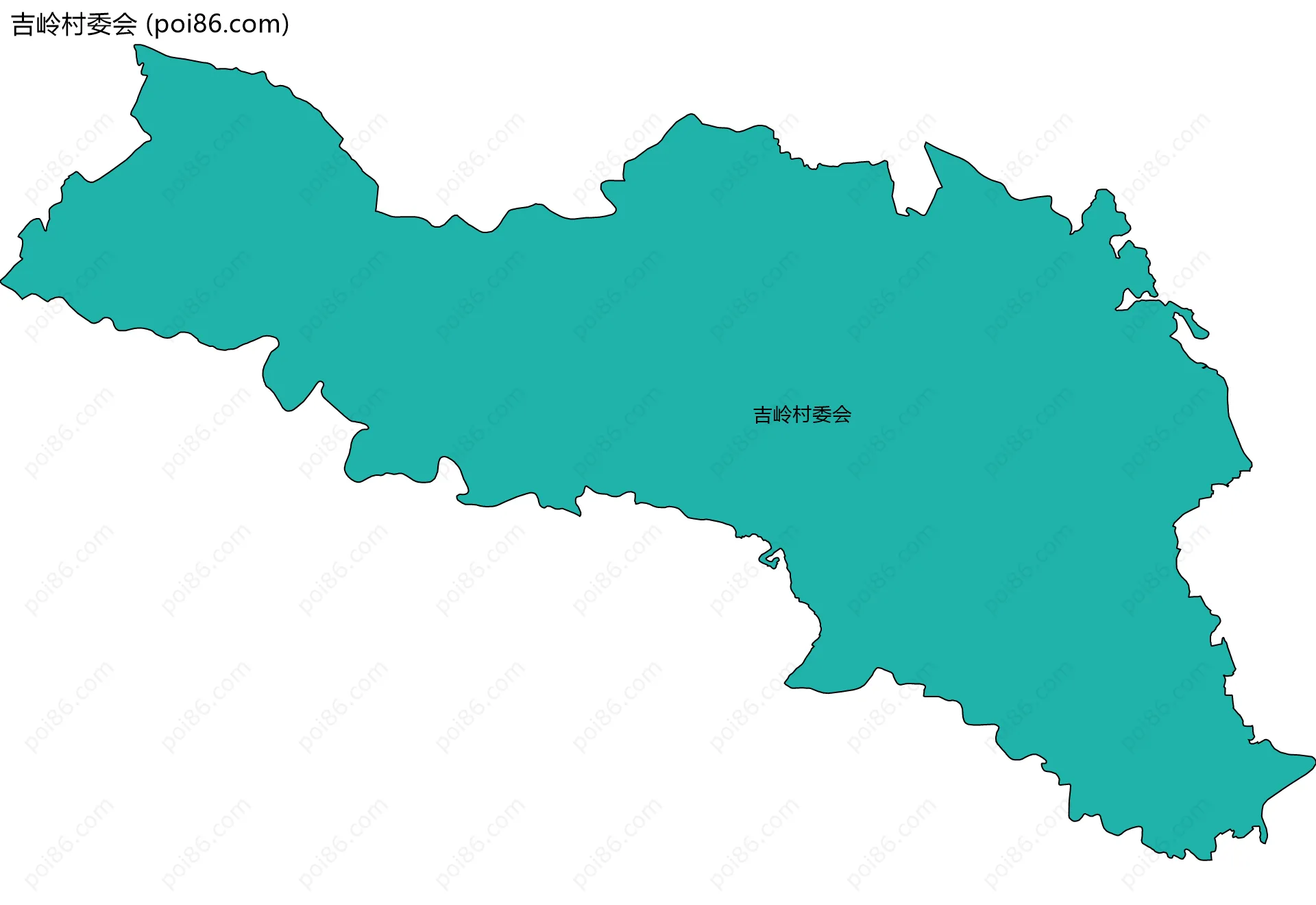 吉岭村委会边界地图