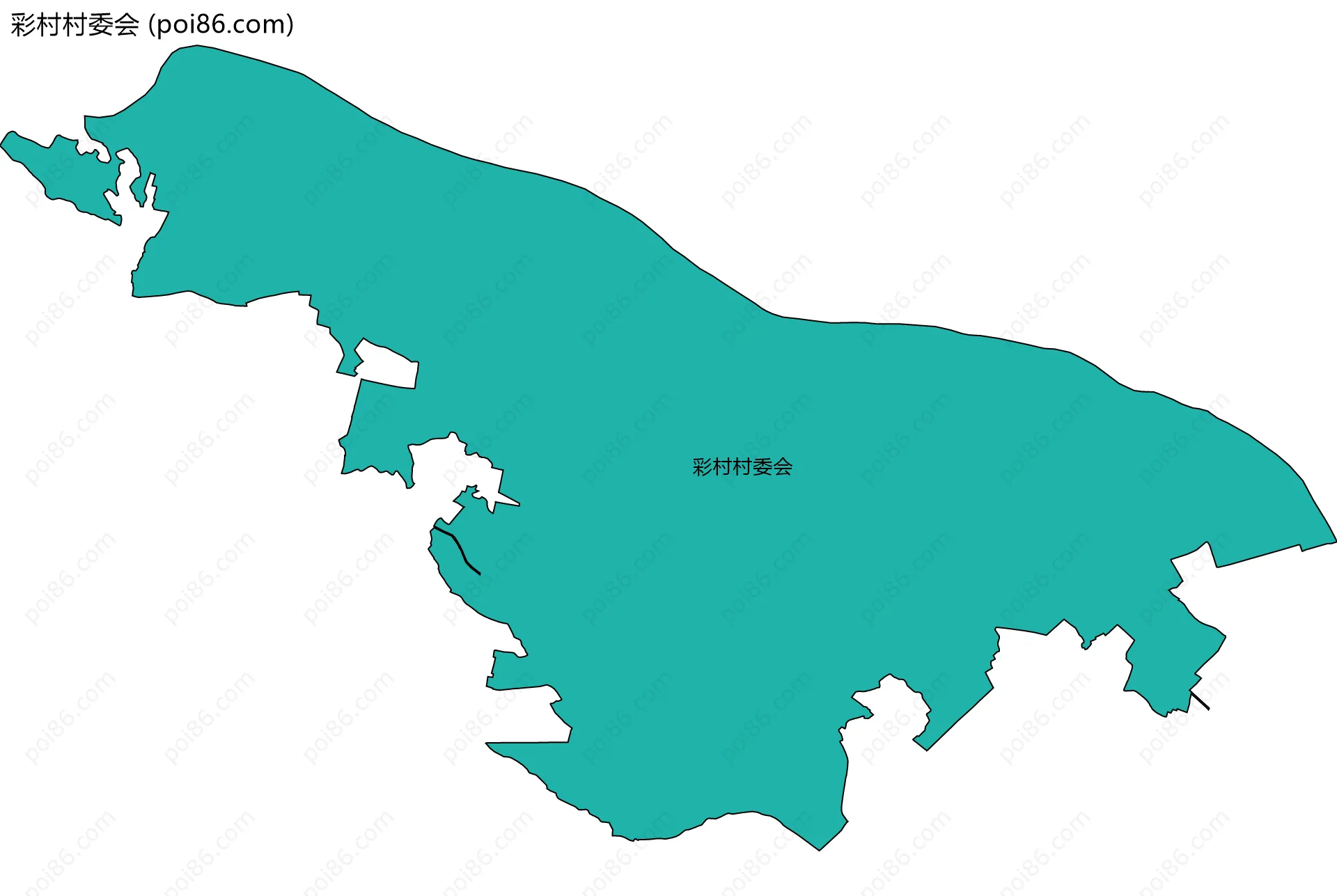 彩村村委会边界地图