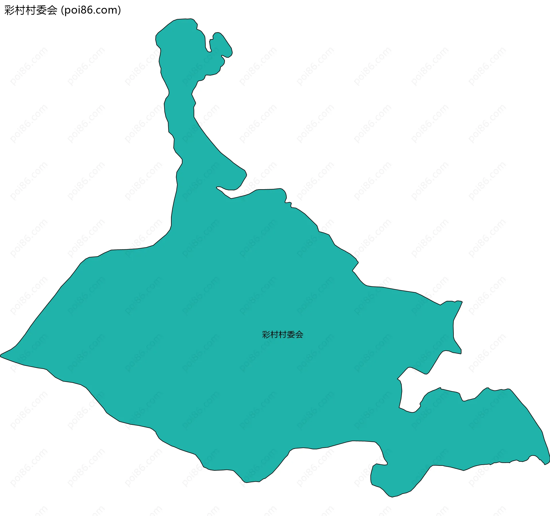 彩村村委会边界地图