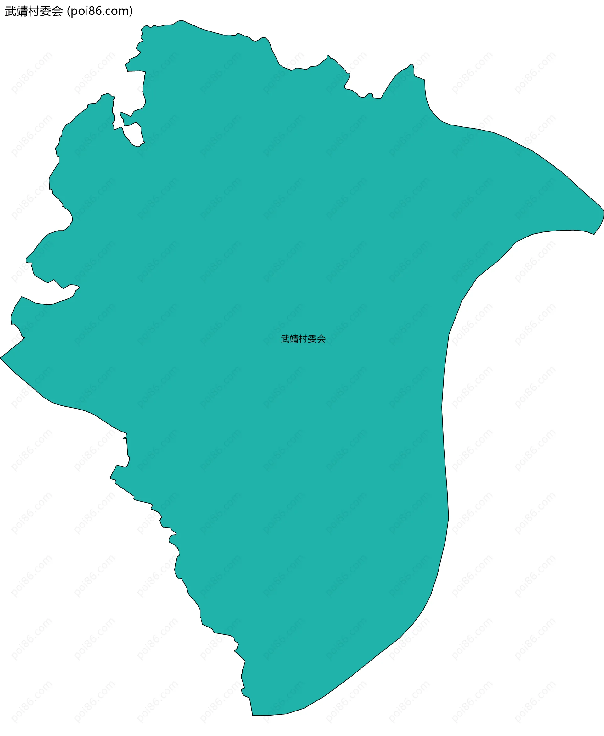 武靖村委会边界地图