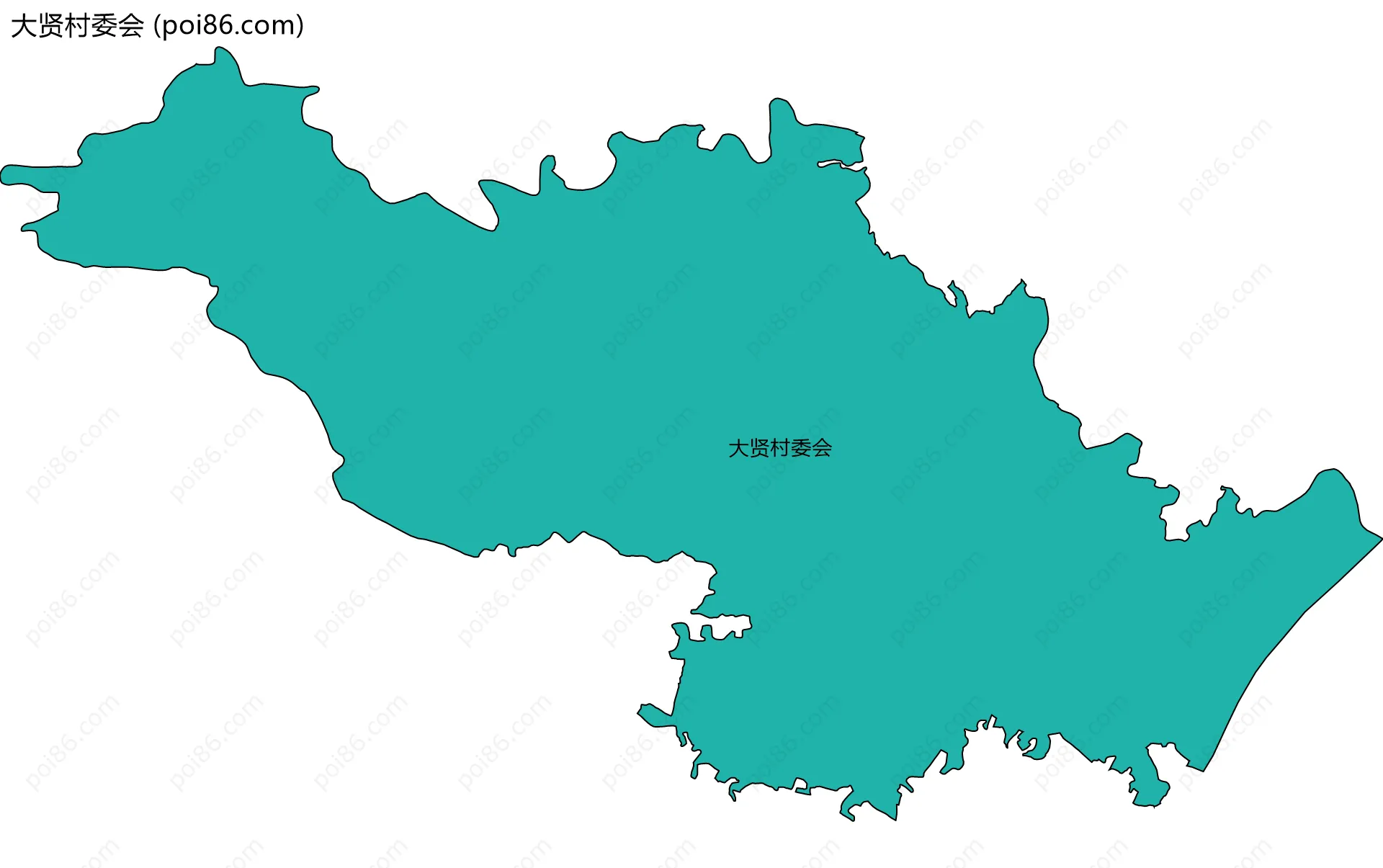 大贤村委会边界地图