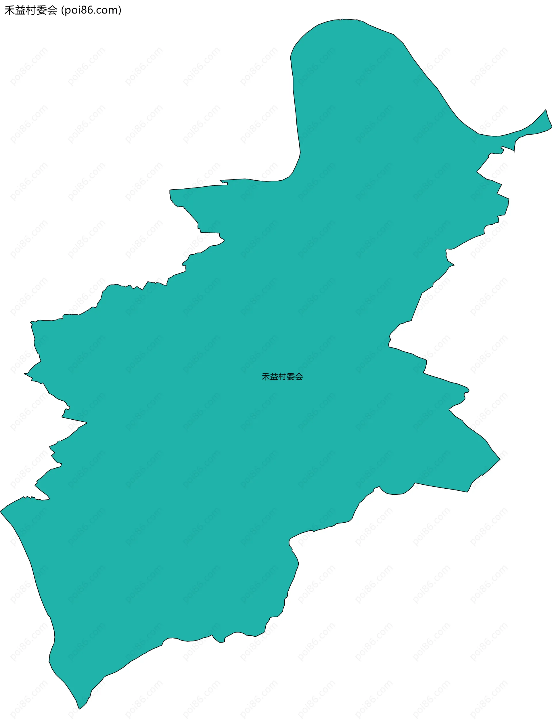 禾益村委会边界地图