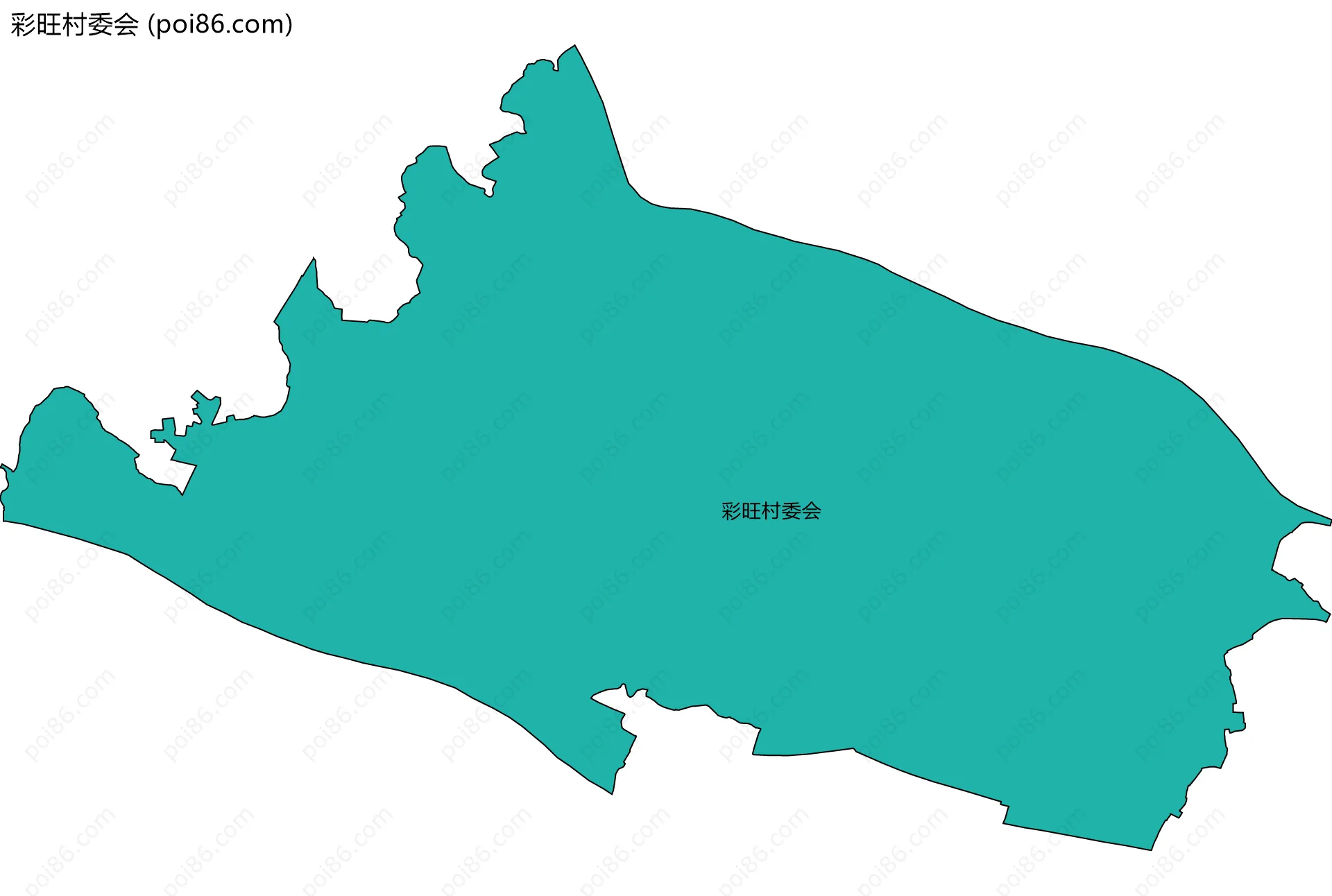 彩旺村委会边界地图