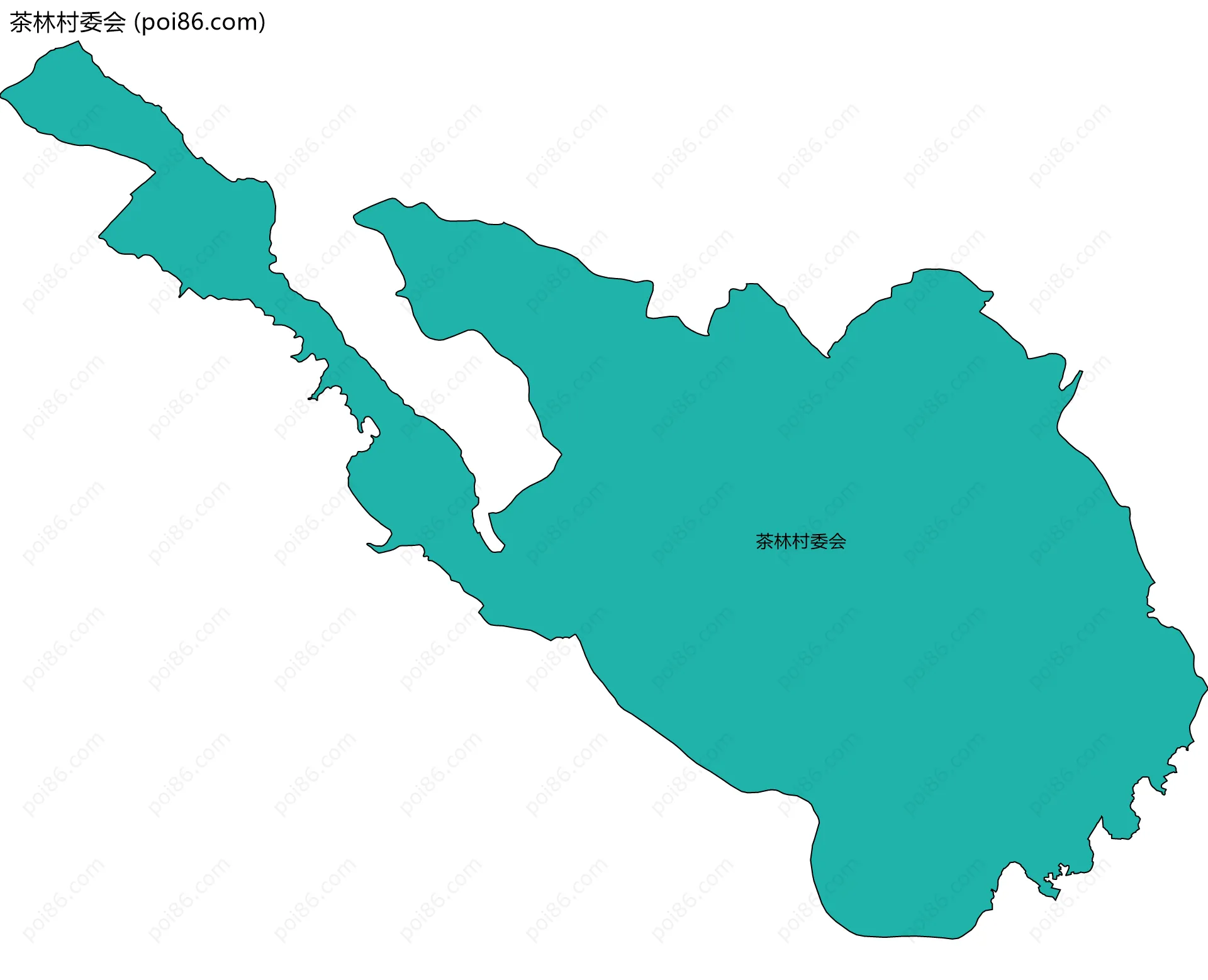 茶林村委会边界地图