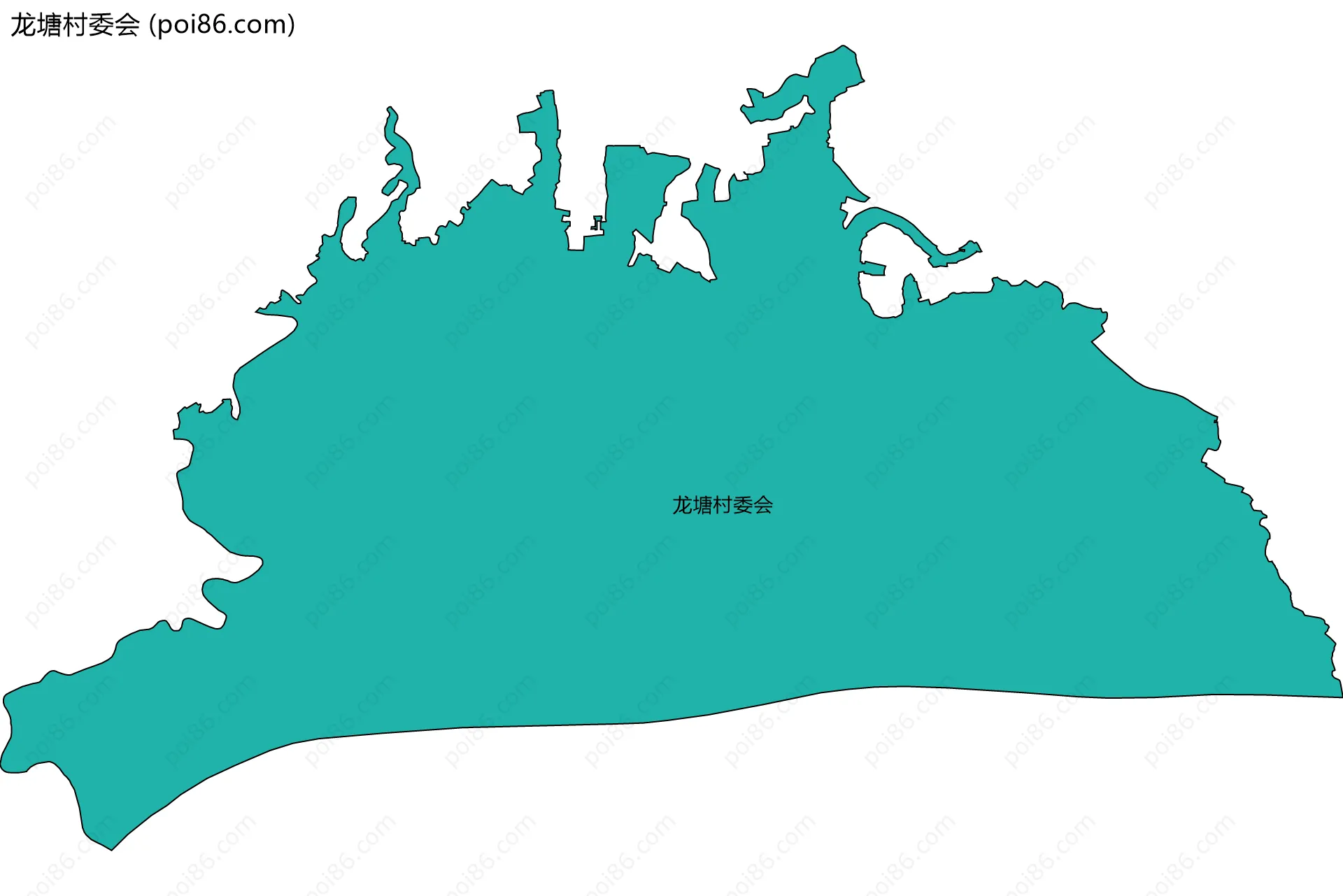 龙塘村委会边界地图