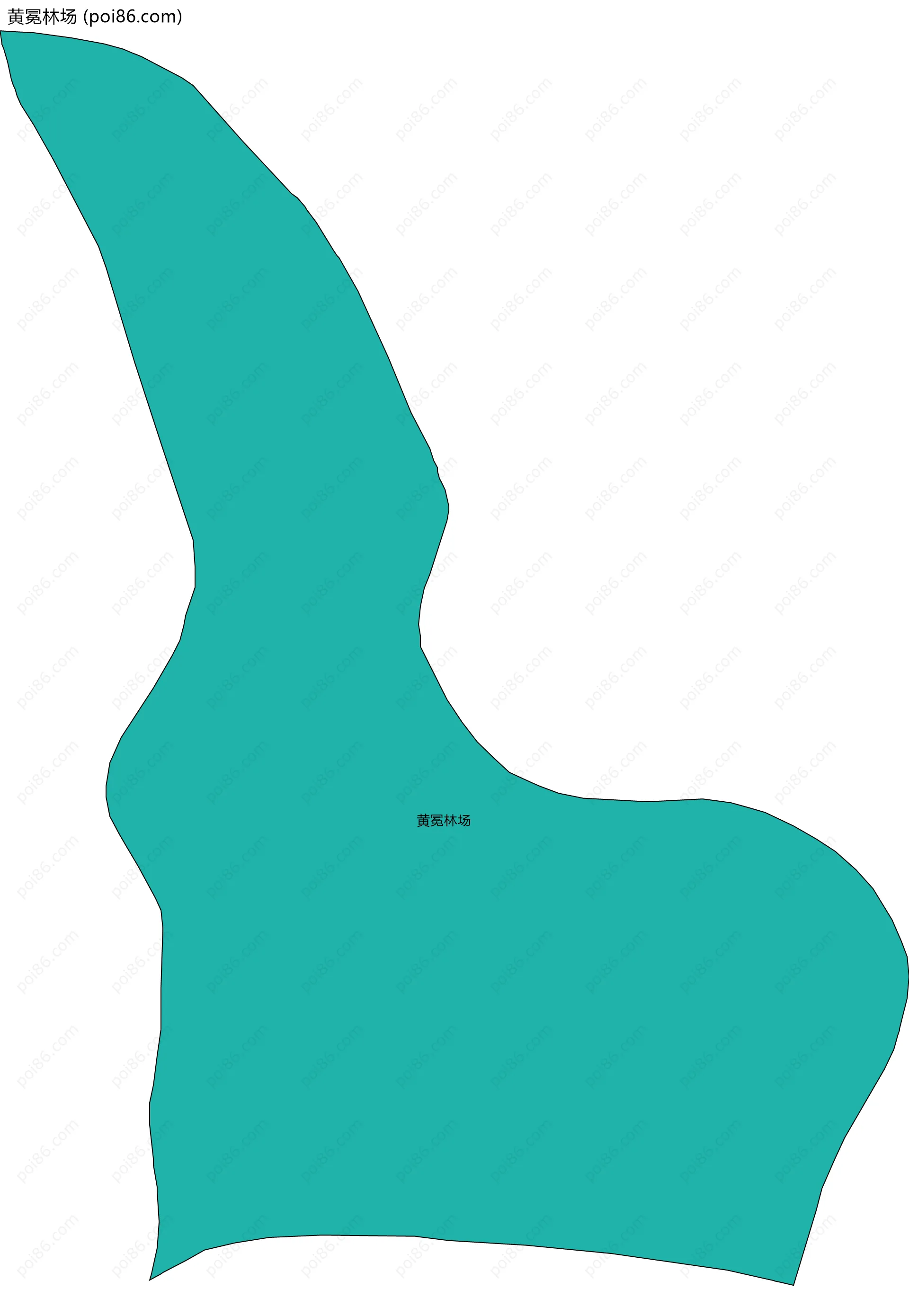 黄冕林场边界地图(五级行政区划)