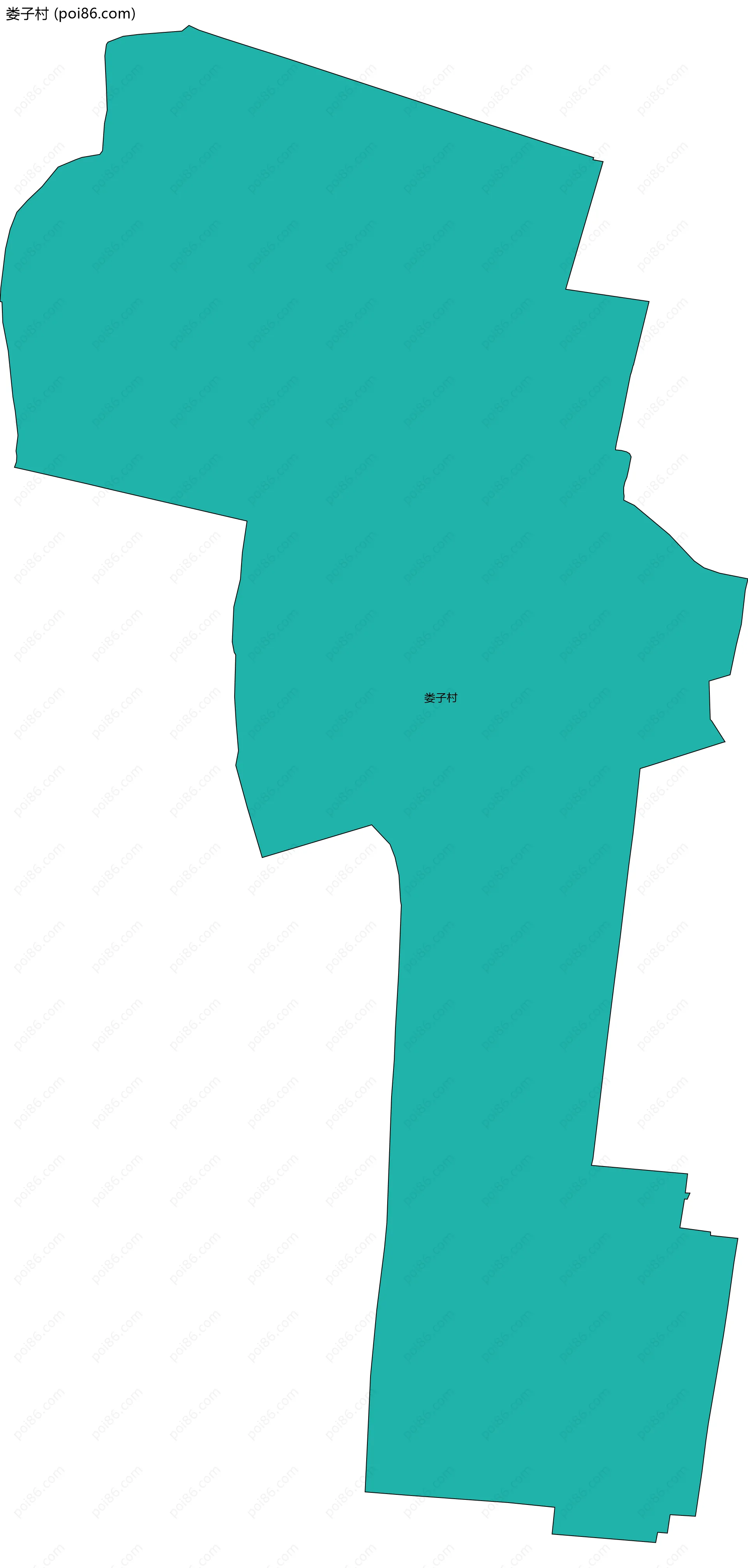 娄子村边界地图