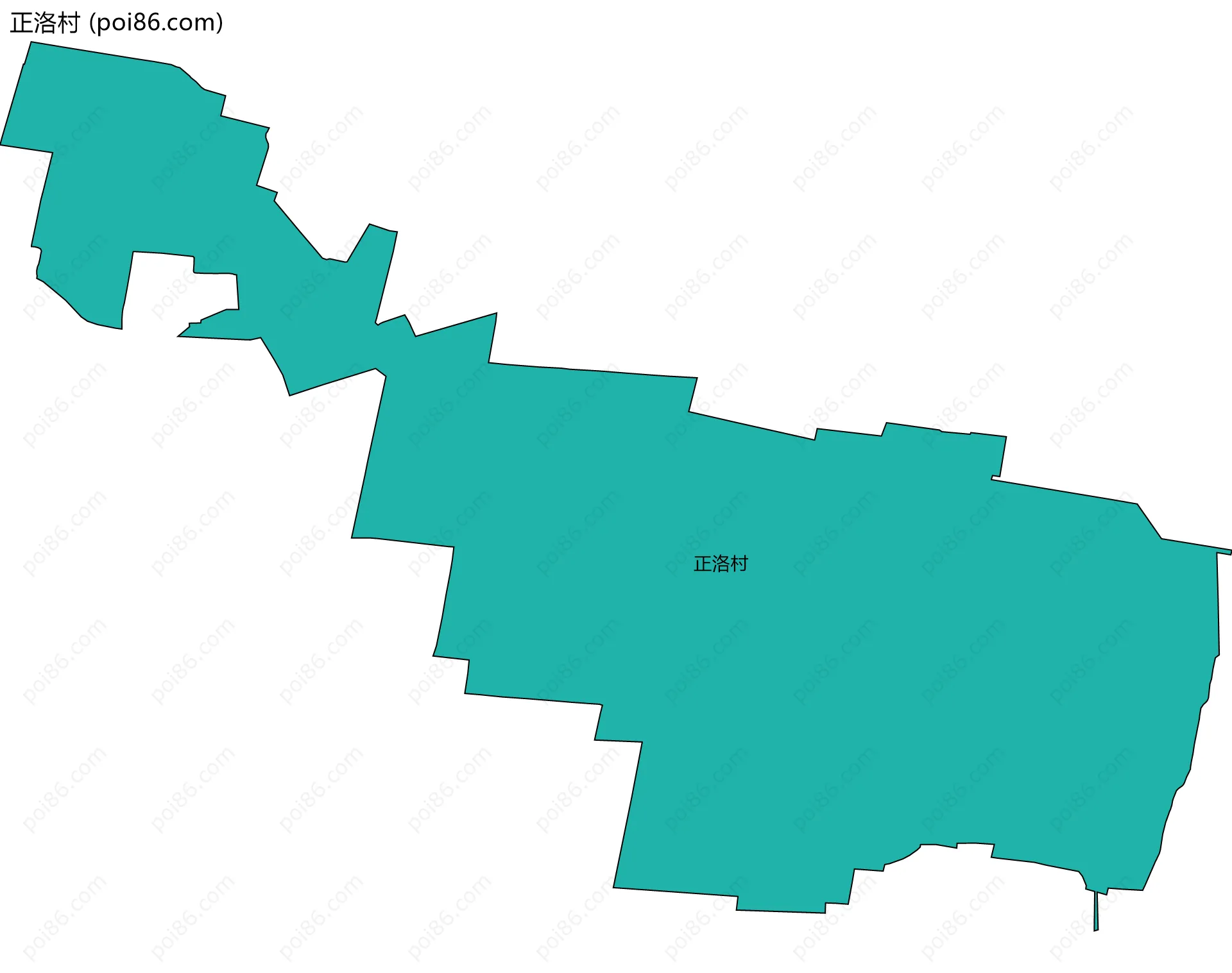 正洛村边界地图